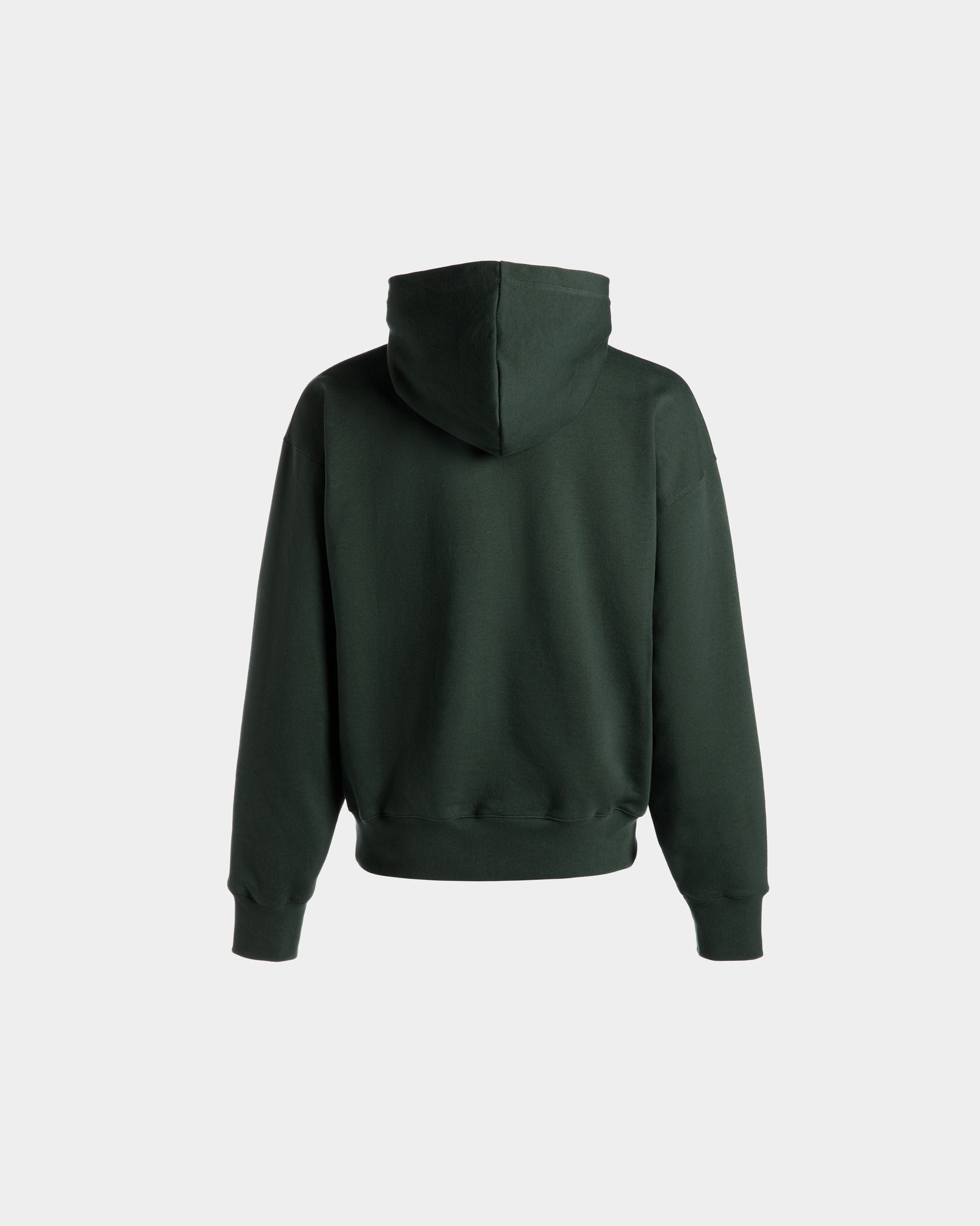 Maglia Con Cappuccio In Cotone Bottle Green Con Logo Bally Crest - Uomo - Bally - 08