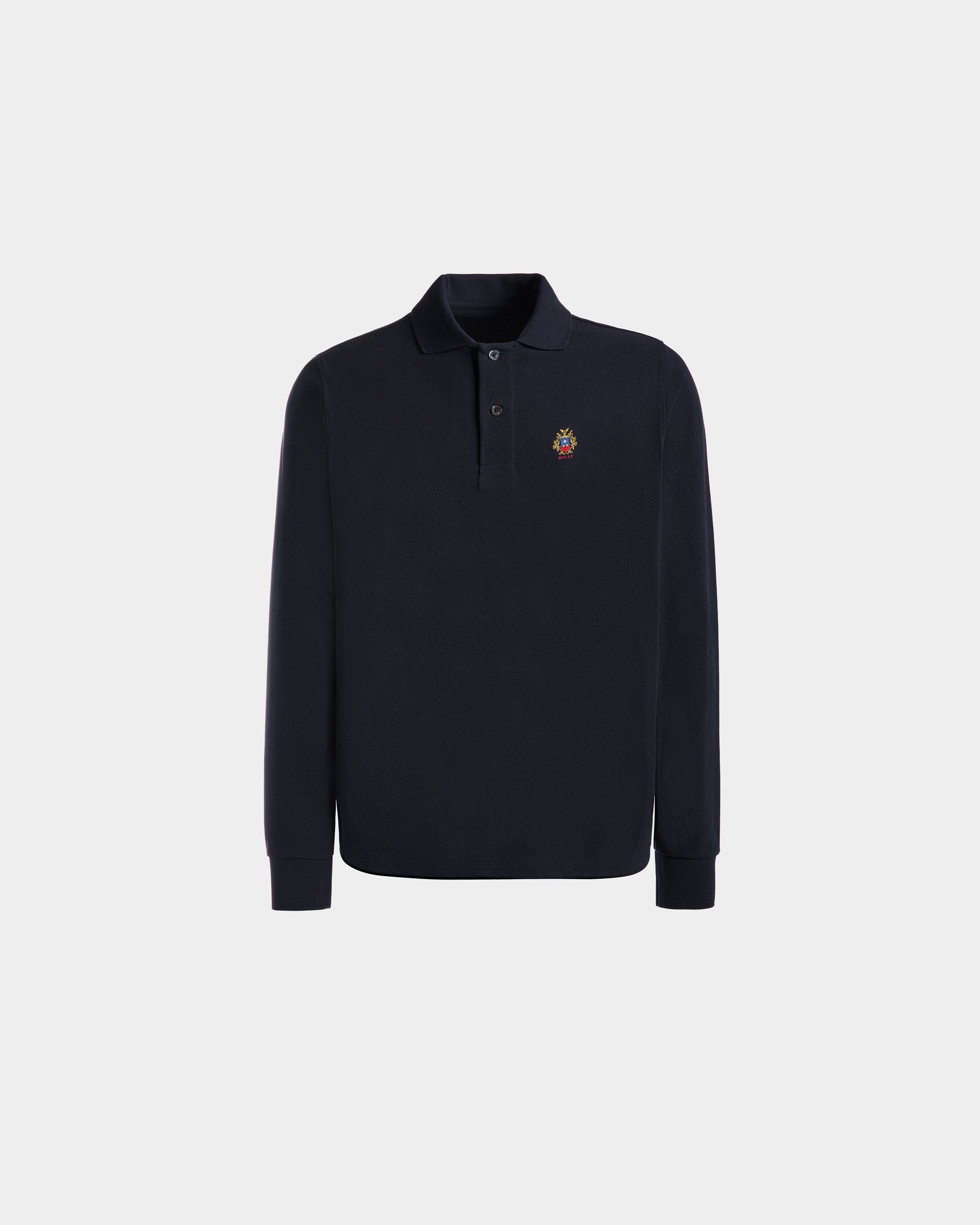 Polo A Maniche Lunghe In Cotone Navy Blue - Uomo - Bally - 01