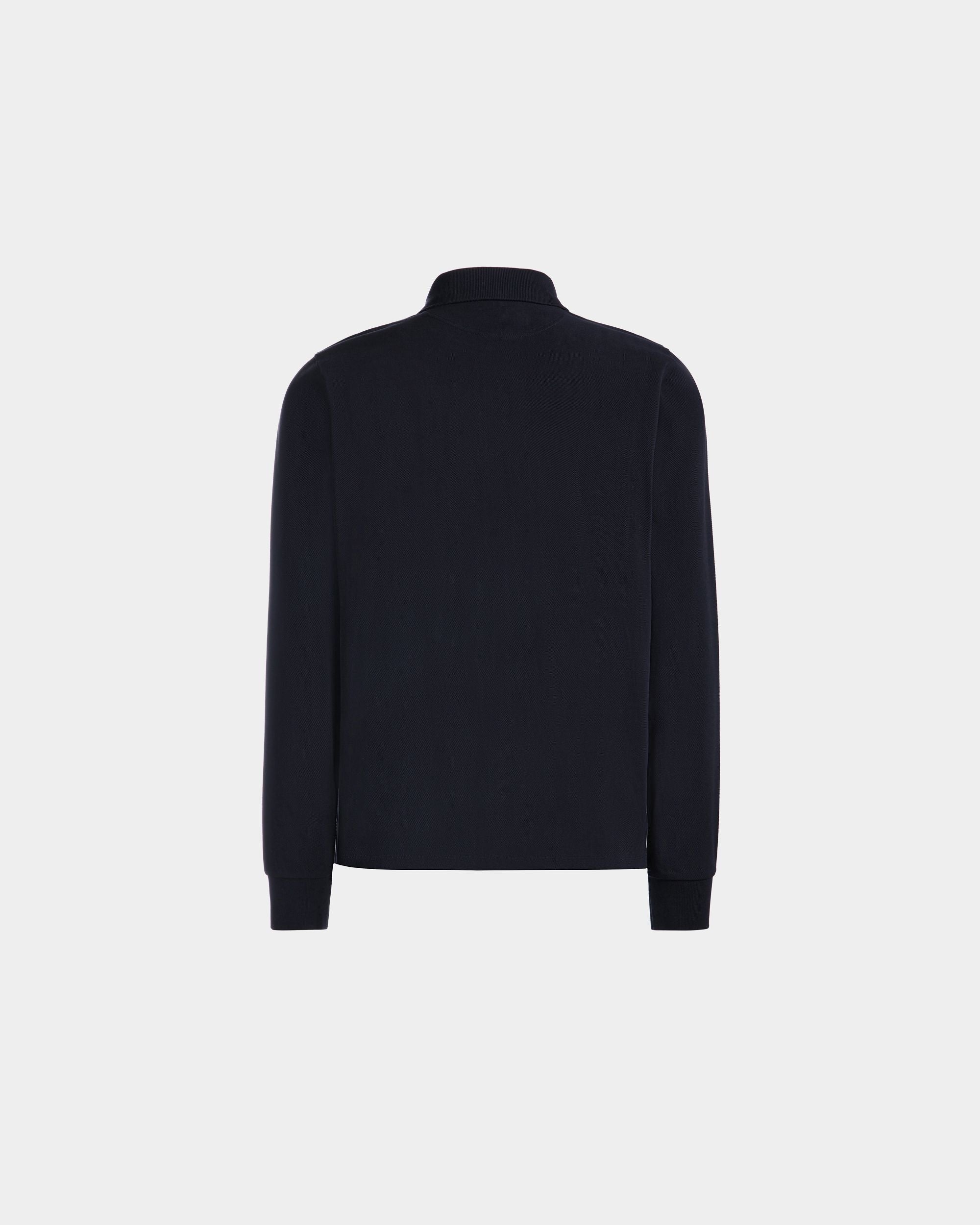 Polo A Maniche Lunghe In Cotone Navy Blue - Uomo - Bally - 07