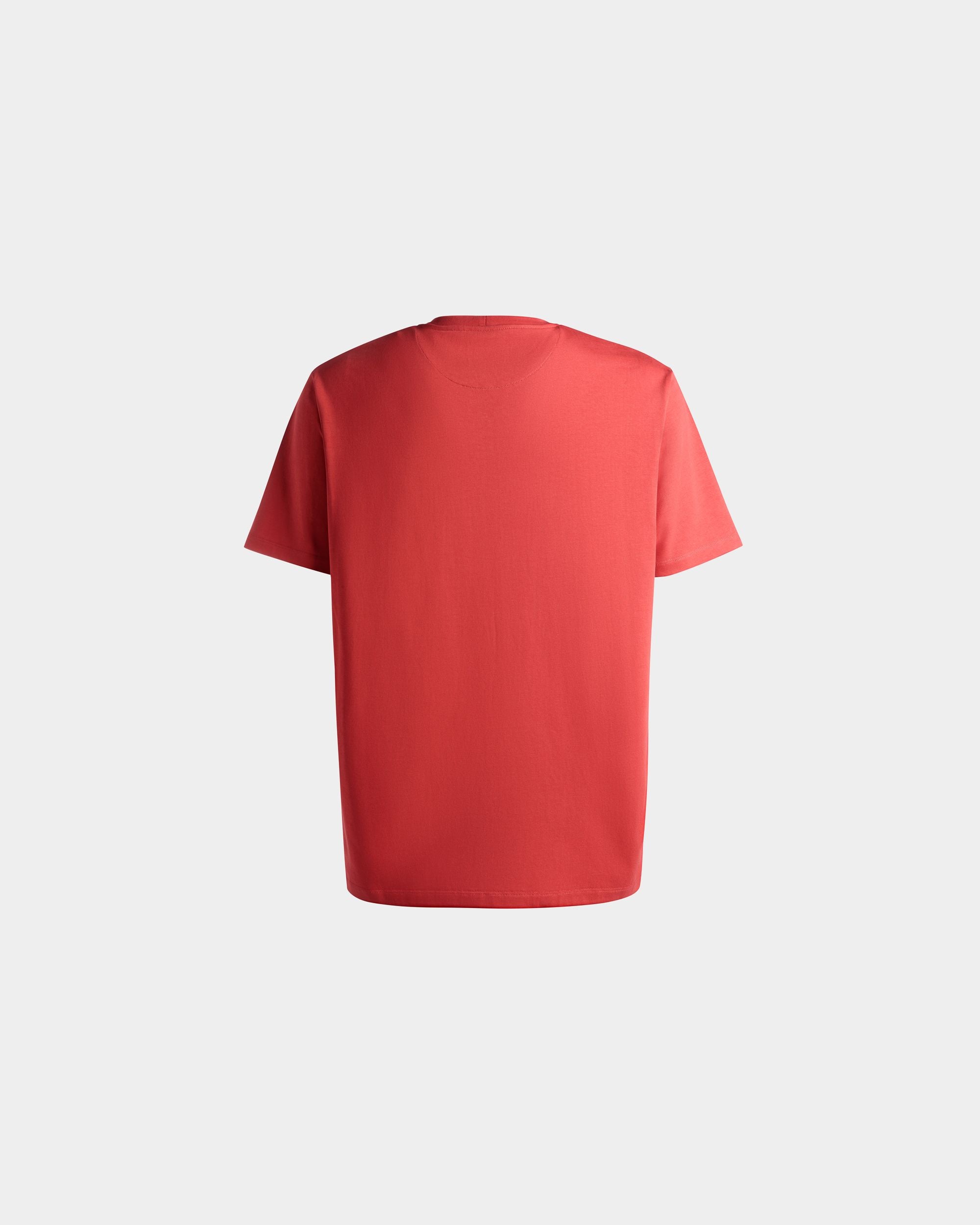 T-Shirt In Cotone Rosso Con Logo Bally Crest - Uomo - Bally - 03