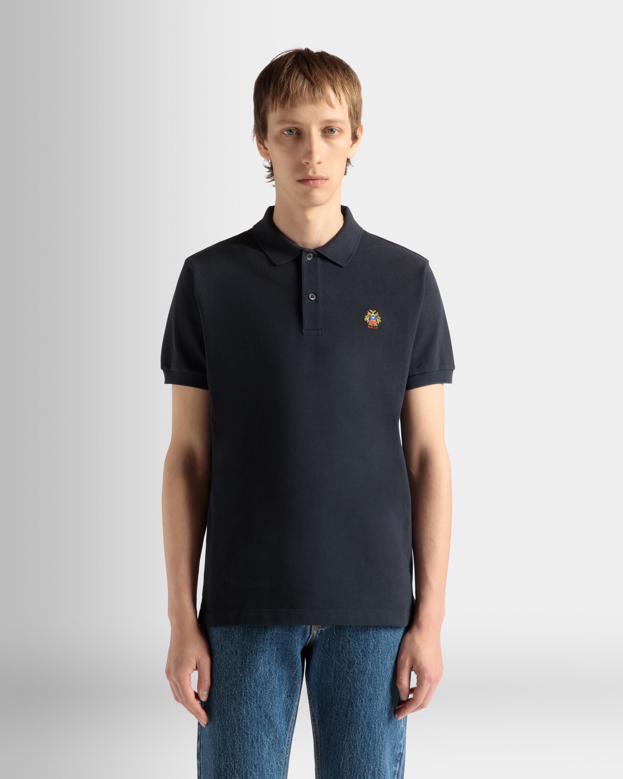 Polo In Cotone Navy Blue - Uomo - Bally - 03