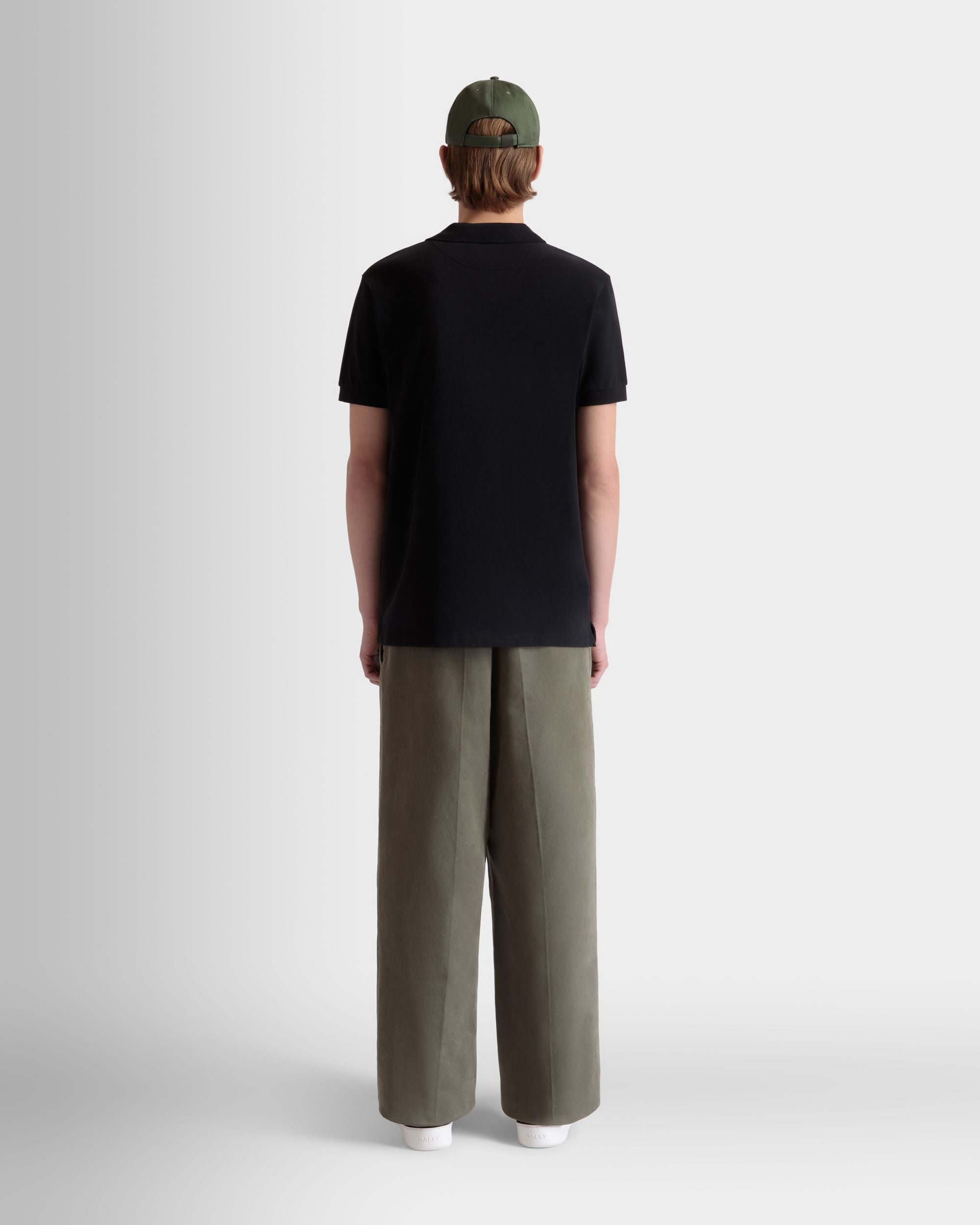 Polo In Cotone Nero Con Logo Bally Crest - Uomo - Bally - 07