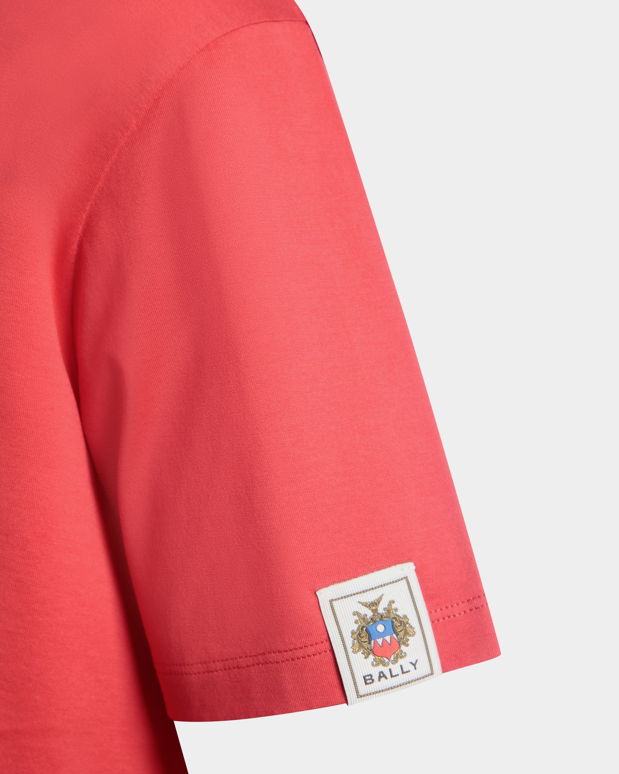 T-Shirt In Cotone Rosso Con Stemma Bally Crest - Uomo - Bally - 02