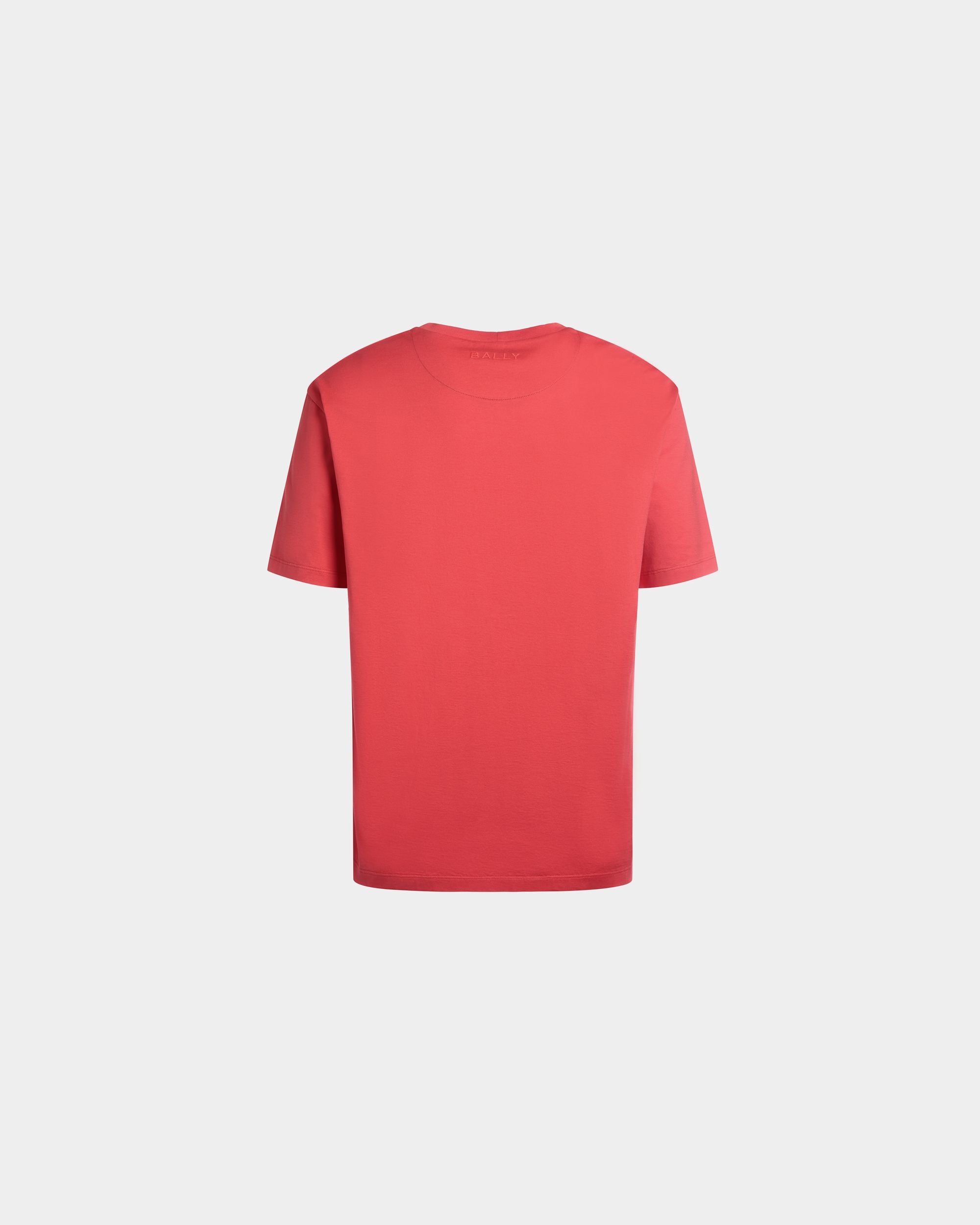 T-Shirt In Cotone Rosso Con Stemma Bally Crest - Uomo - Bally - 03