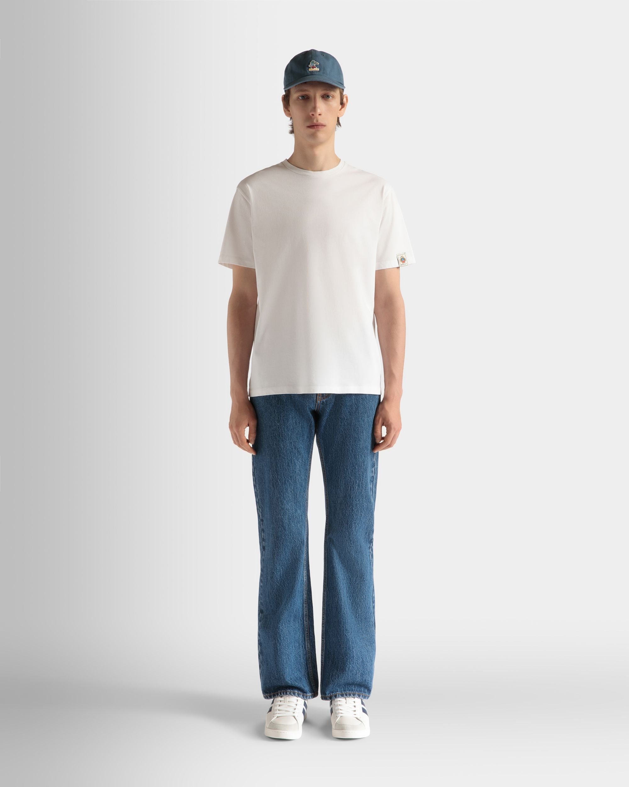 T-Shirt In Cotone Bianco - Uomo - Bally - 02
