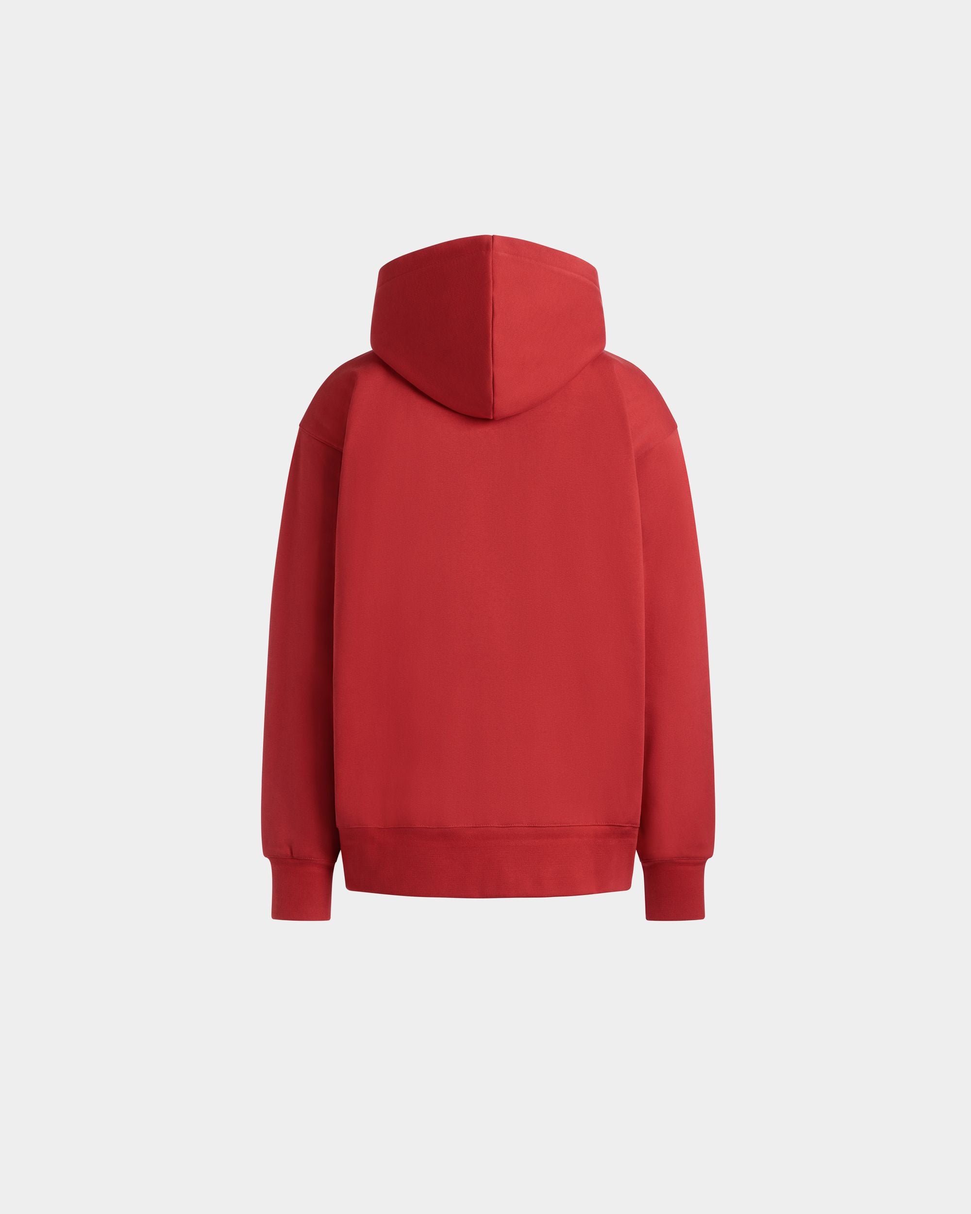 Maglia Con Cappuccio In Cotone Rosso Con Logo Bally Crest - Uomo - Bally - 03