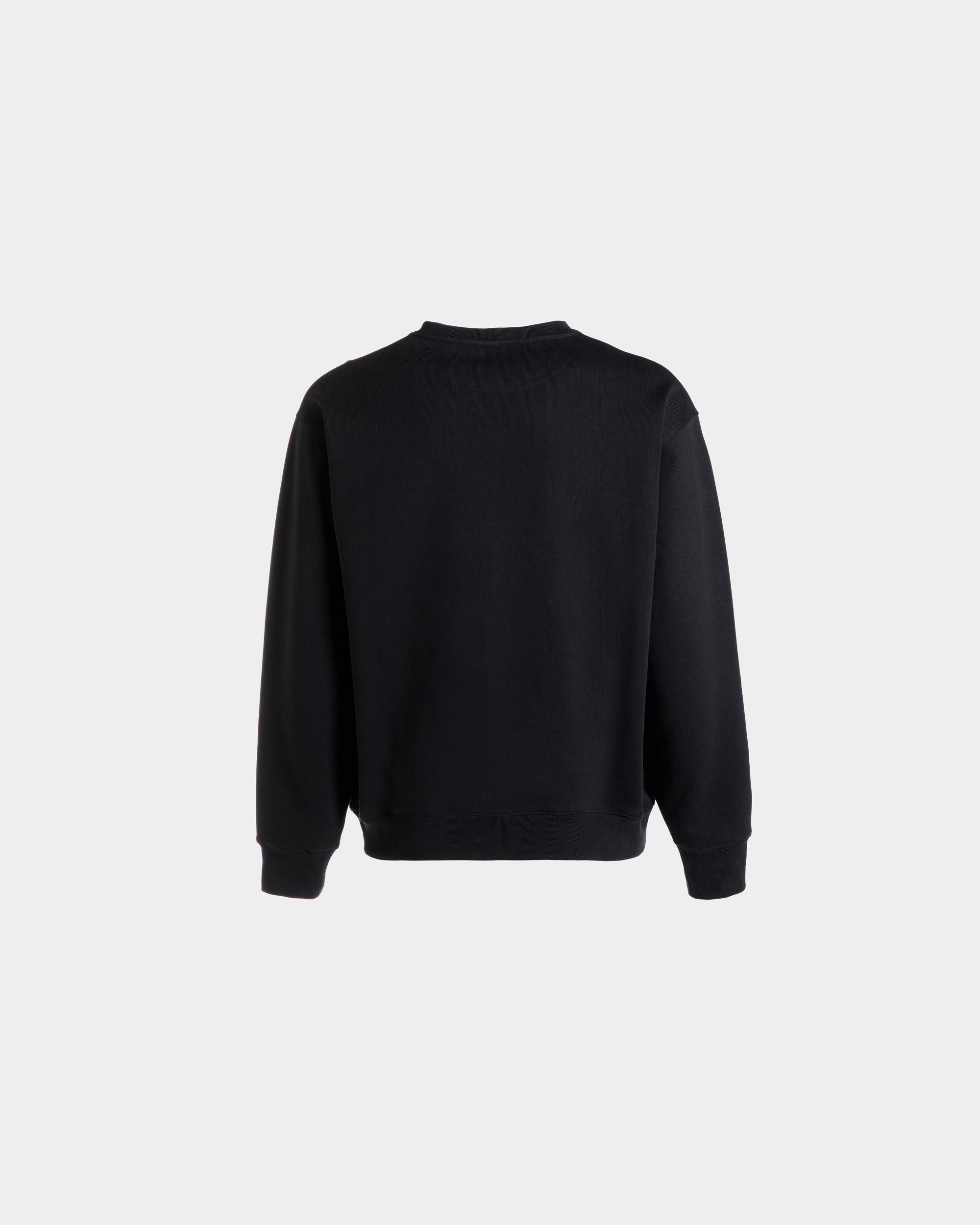 Felpa Girocollo In Cotone Navy Blue Con Logo Bally Crest - Uomo - Bally - 07