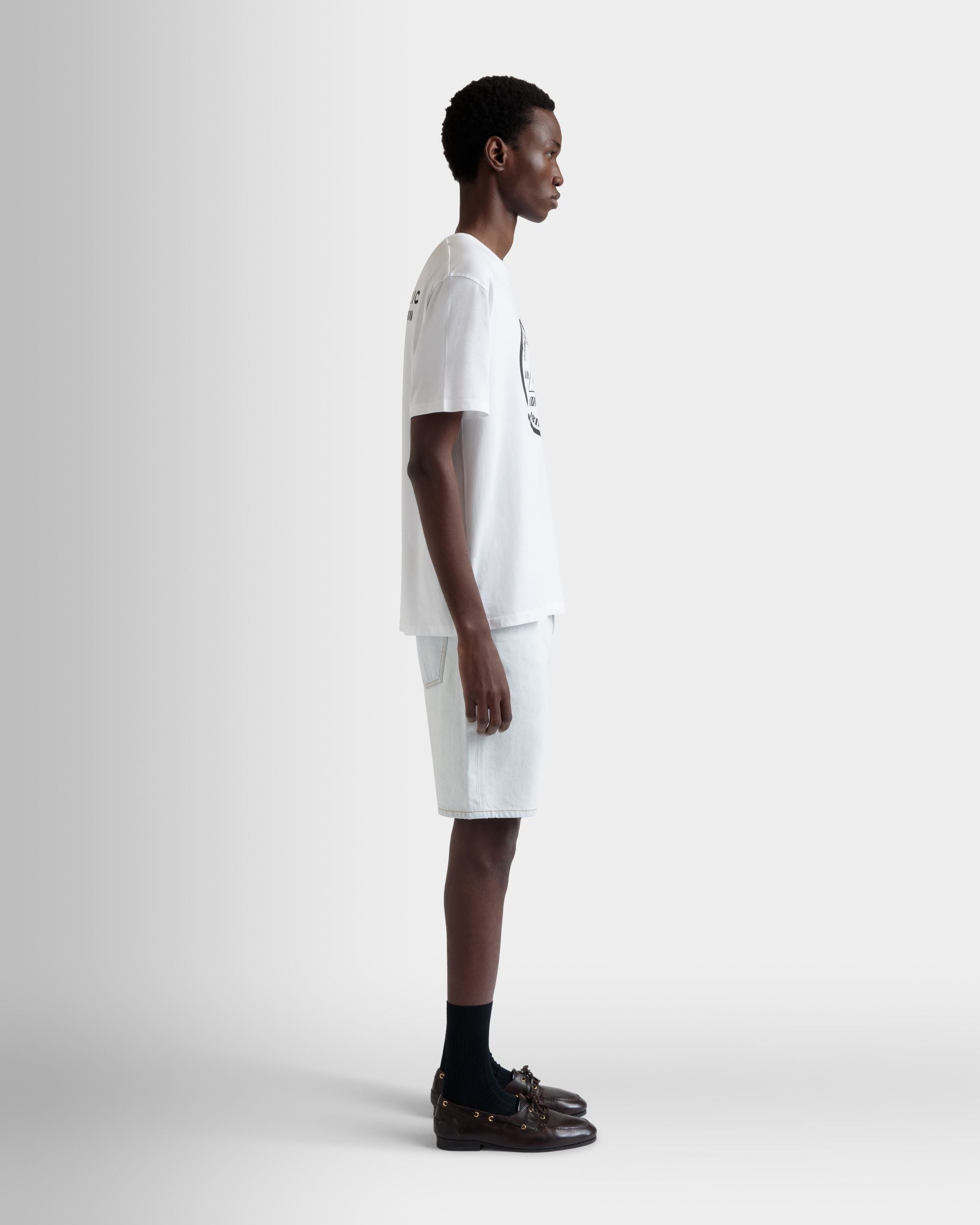 T-Shirt DJ Leo Mas X Bally In Cotone Bianco Con Stampa Amnesia - Uomo - Bally - 05