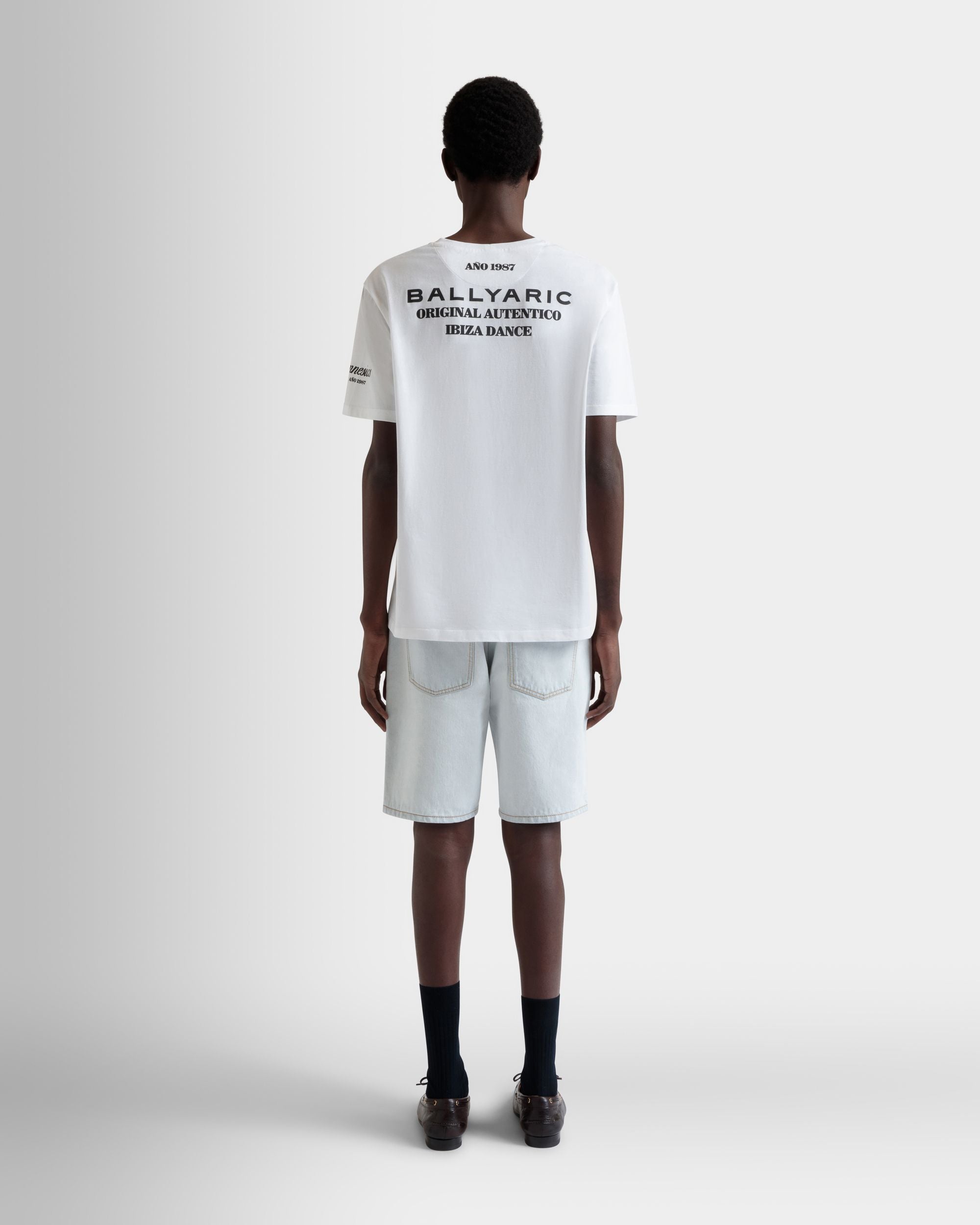 T-Shirt DJ Leo Mas X Bally In Cotone Bianco Con Stampa Amnesia - Uomo - Bally - 06