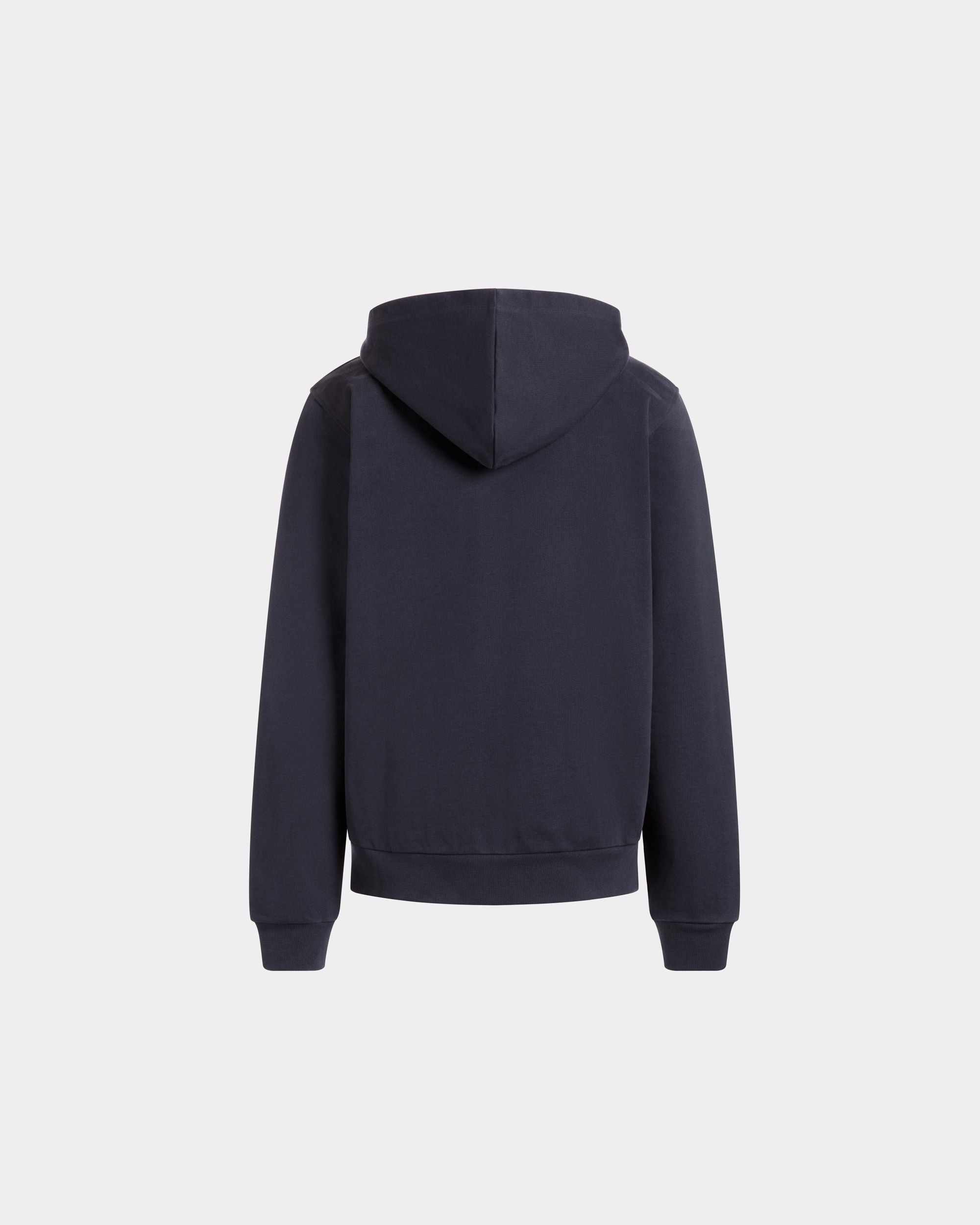 Felpa Con Cappuccio In Cotone Navy Blue - Uomo - Bally - 07