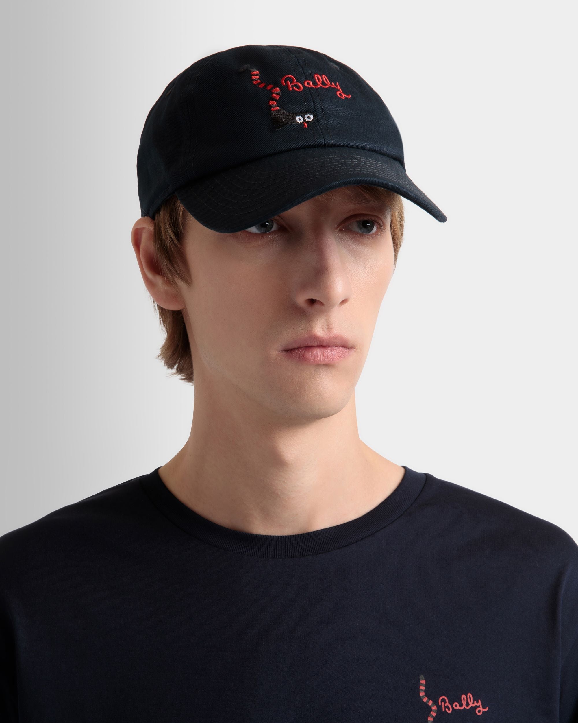 T-Shirt A Maniche Lunghe In Cotone Navy Blue - Uomo - Bally - 03