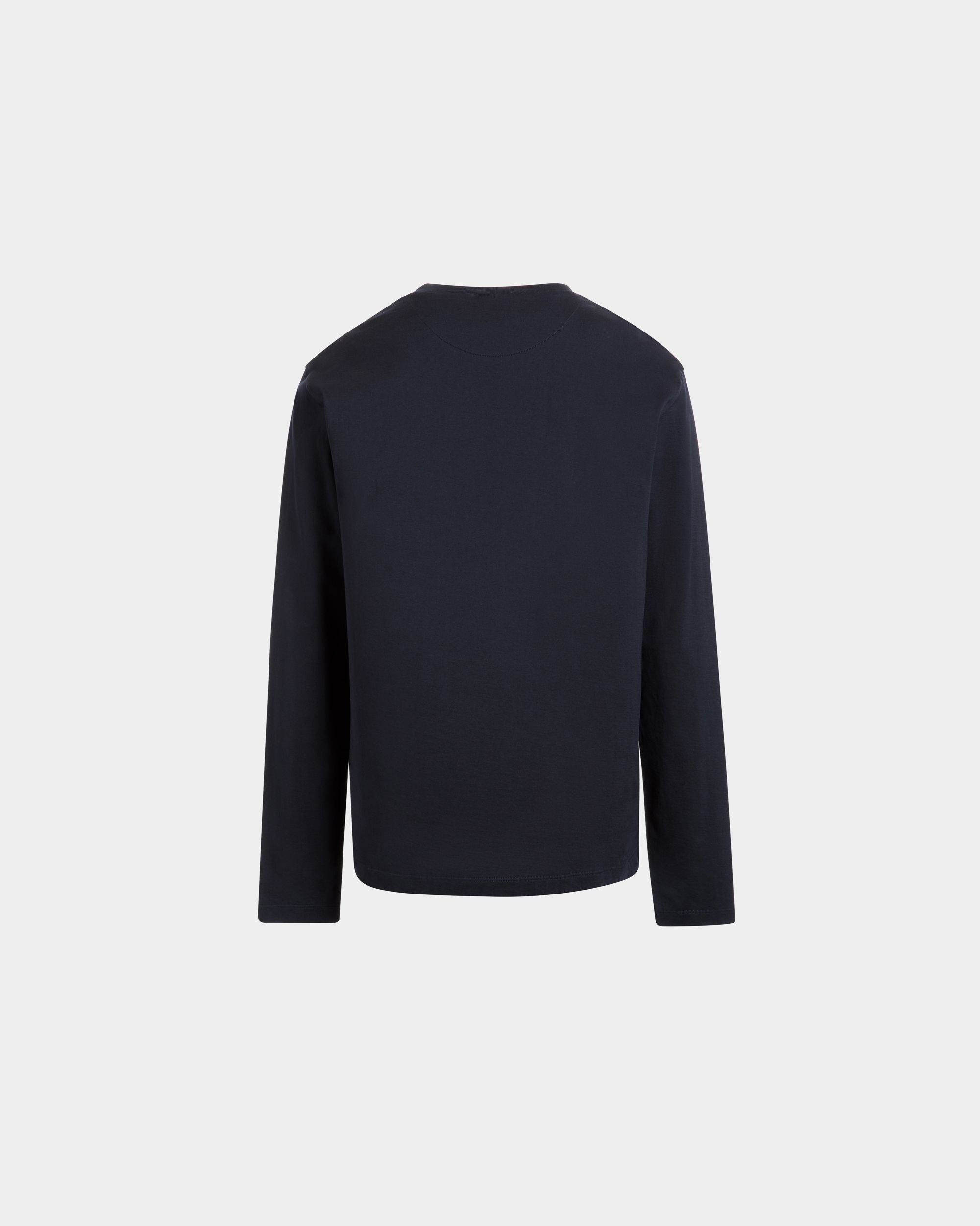 T-Shirt A Maniche Lunghe In Cotone Navy Blue - Uomo - Bally - 07
