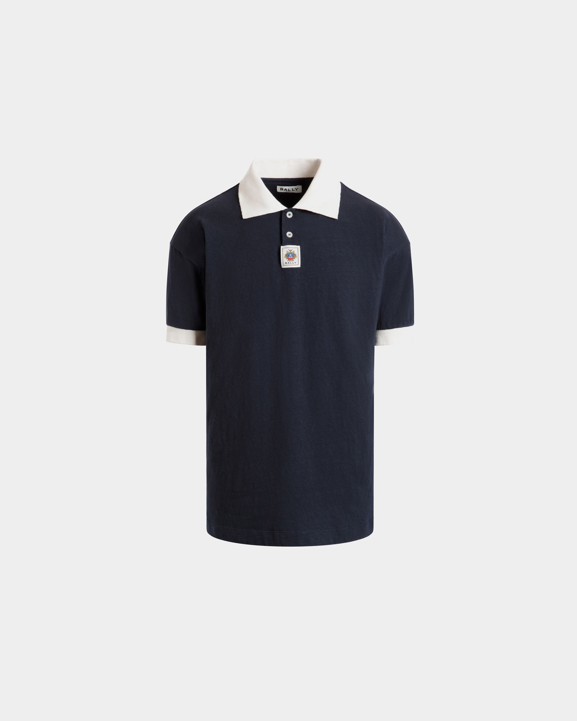 Polo In Cotone Navy Blue Stretch - Uomo - Bally - 01