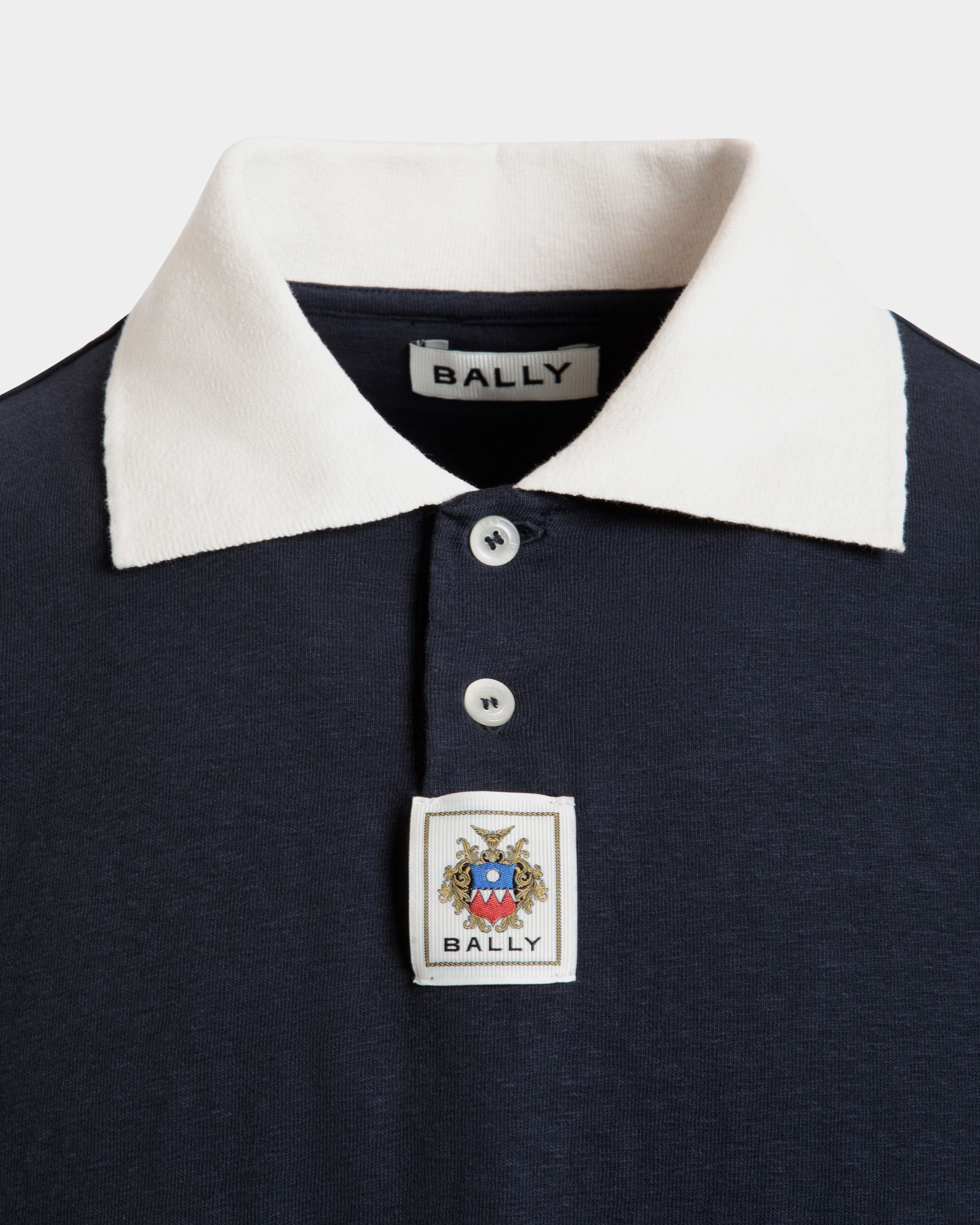 Polo In Cotone Navy Blue Stretch - Uomo - Bally - 04