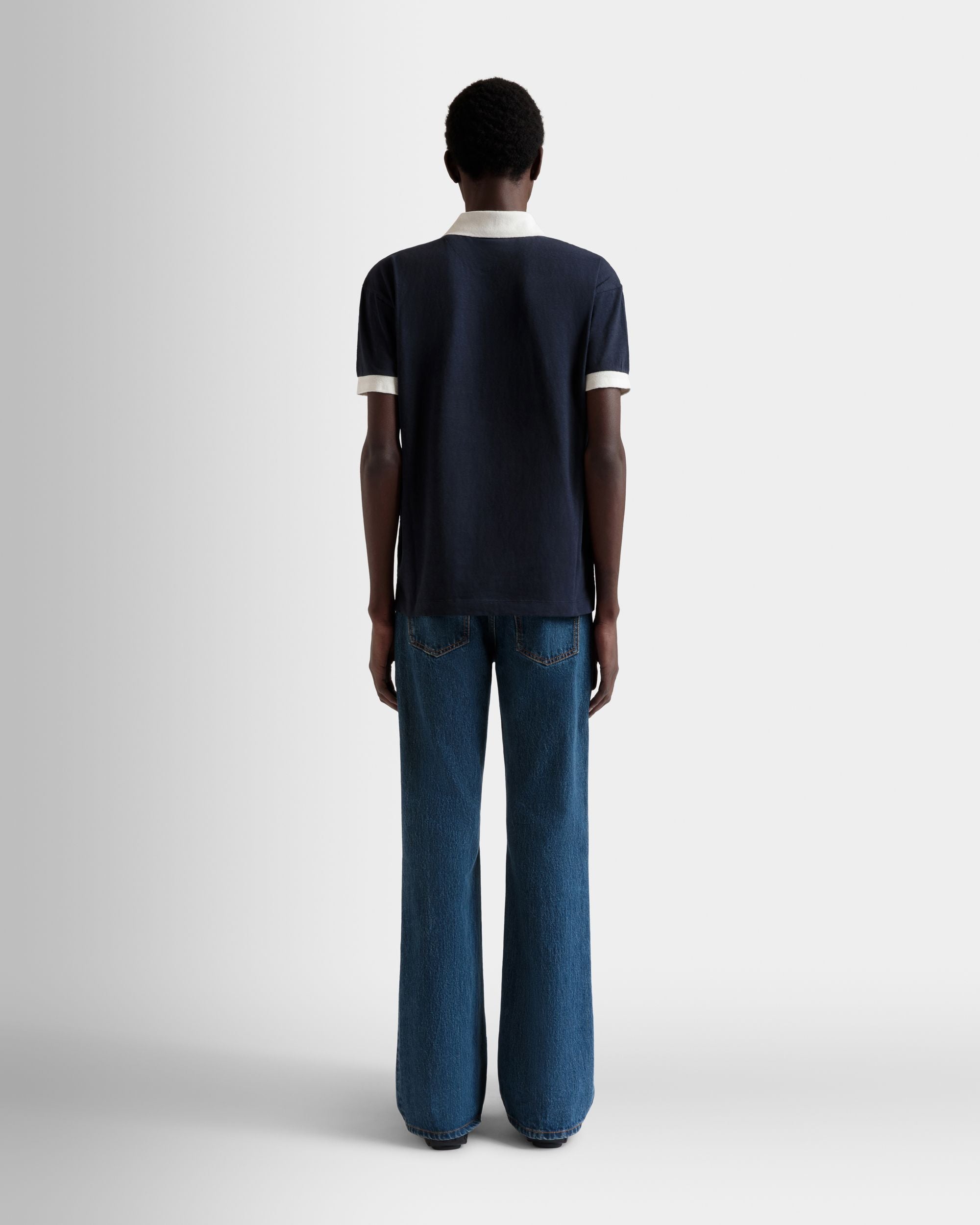 Polo In Cotone Navy Blue Stretch - Uomo - Bally - 06
