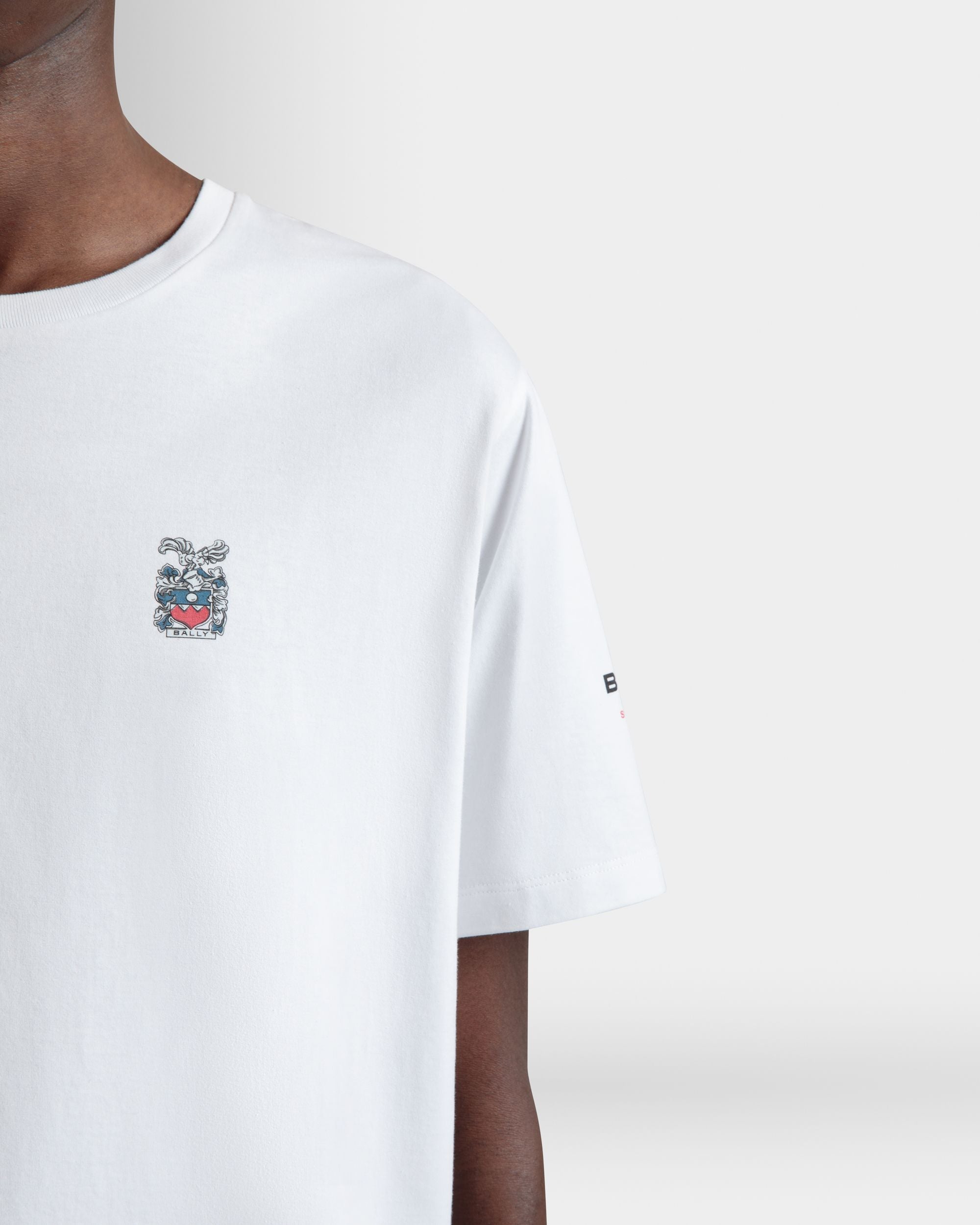 T-Shirt In Cotone Bianco - Uomo - Bally - 03
