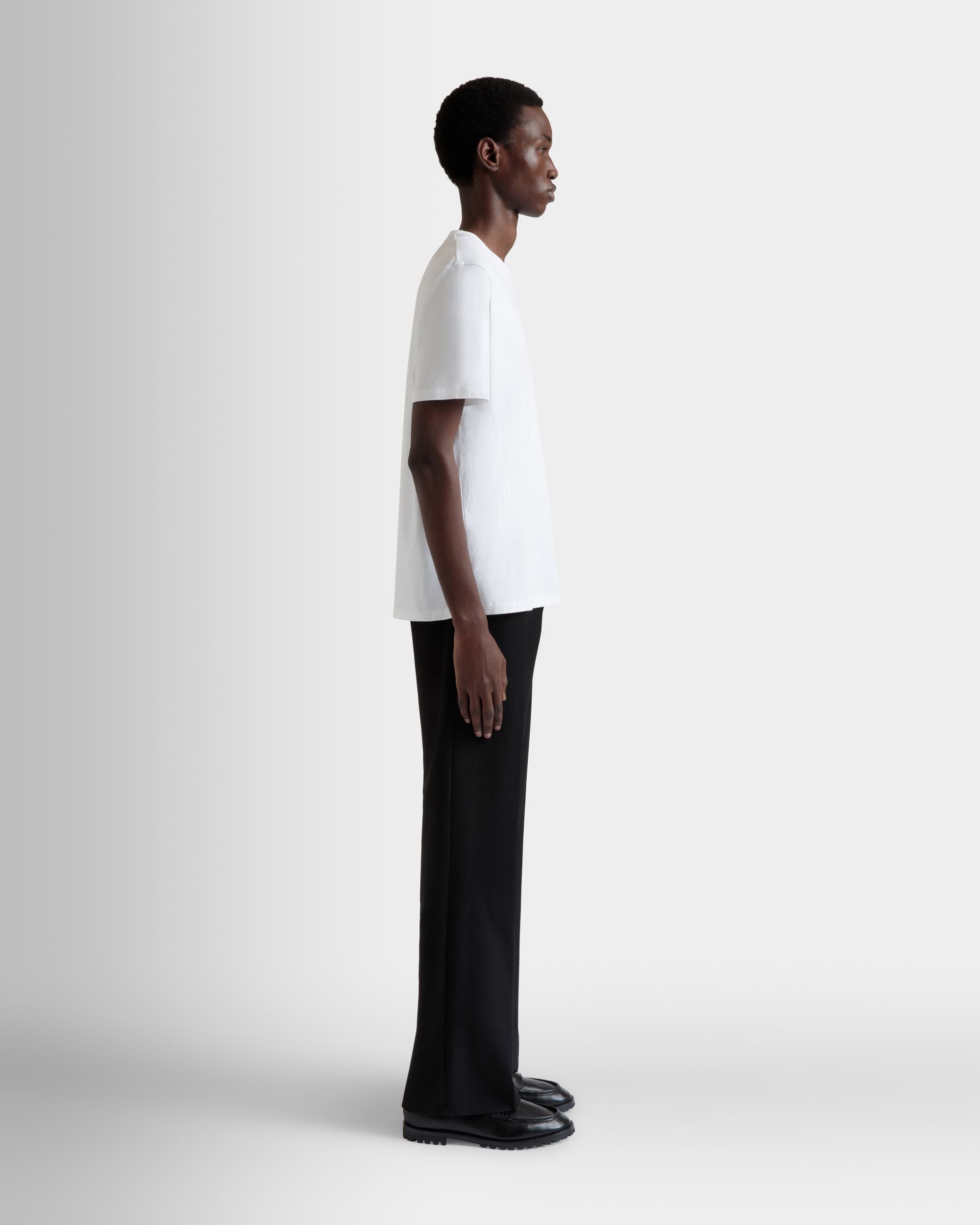 T-Shirt In Cotone Bianco - Uomo - Bally - 05