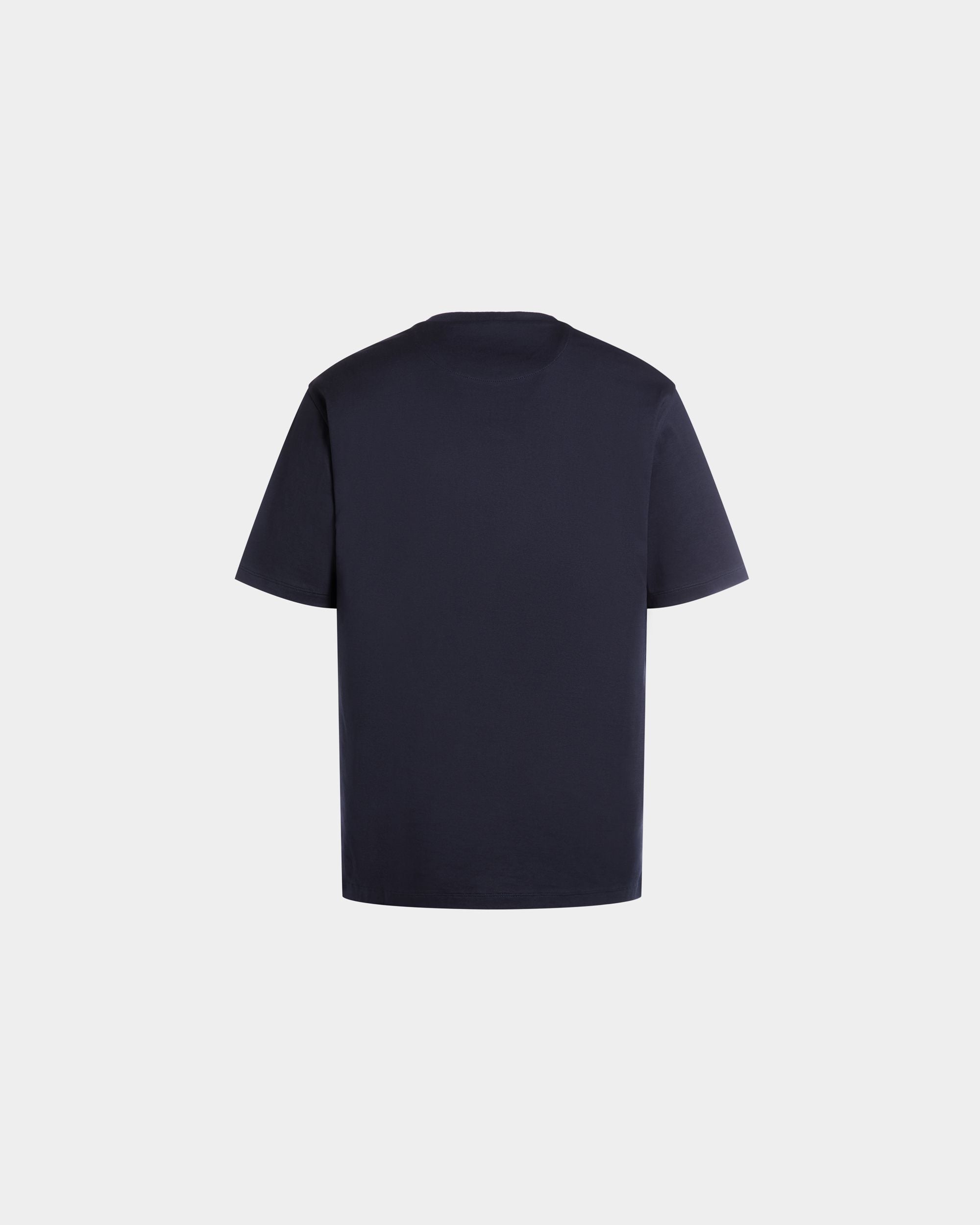 T-Shirt In Cotone Navy Blue Con Stampa Enchanting Mushrooms - Uomo - Bally - 07