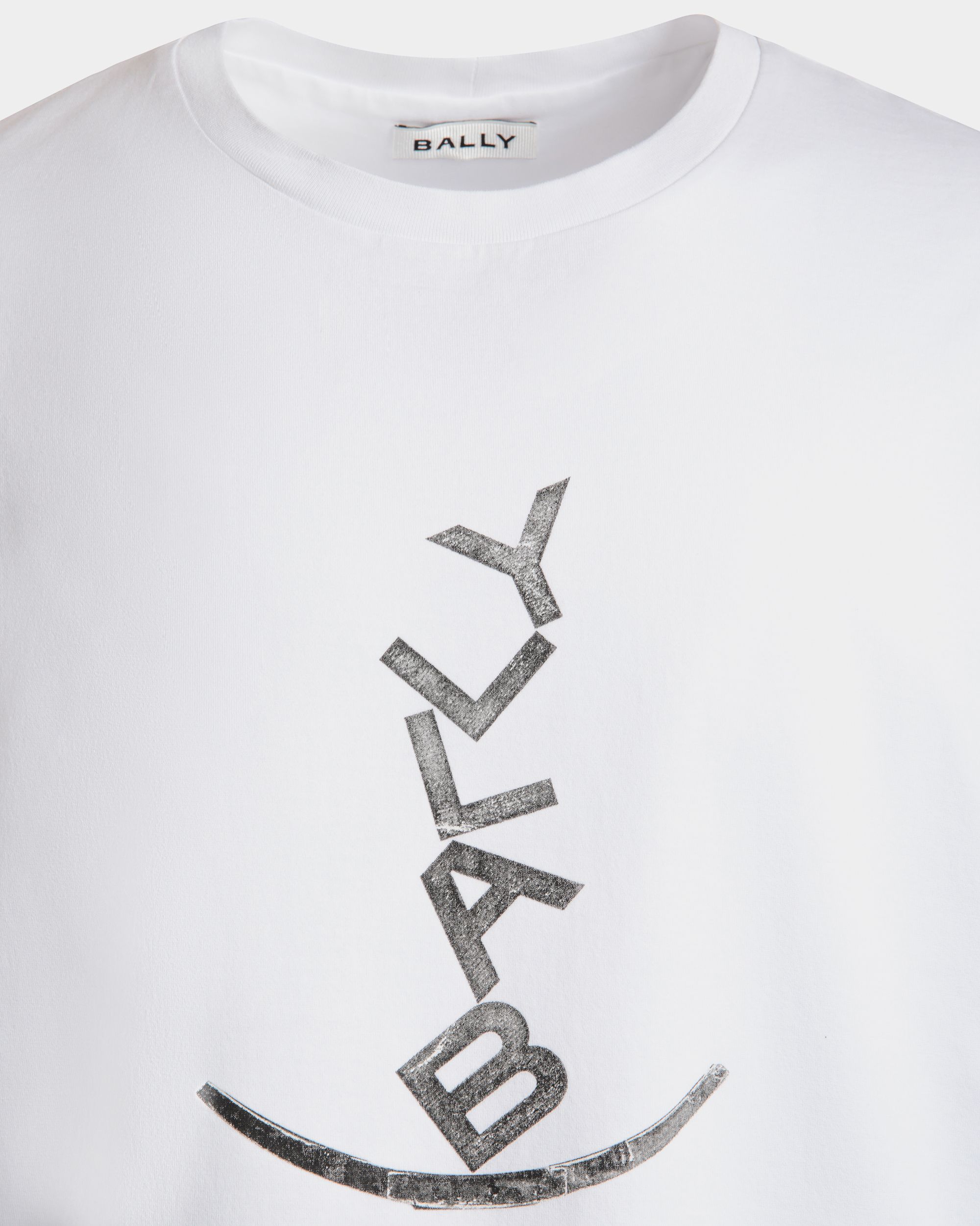 T-Shirt In Cotone Bianco Con Grafica Rocking Bally Di Beni Bischof - Uomo - Bally - 04