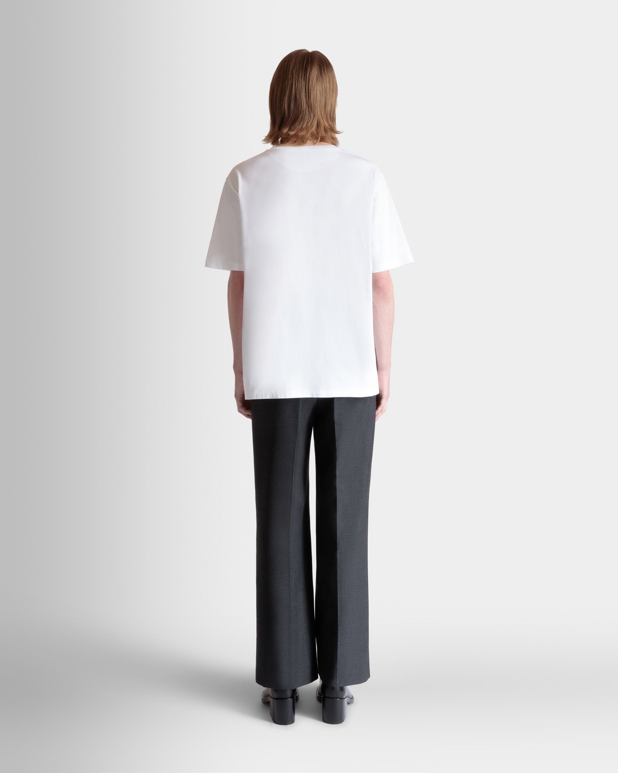 T-Shirt In Cotone Bianco Con Grafica Rocking Bally Di Beni Bischof - Uomo - Bally - 06