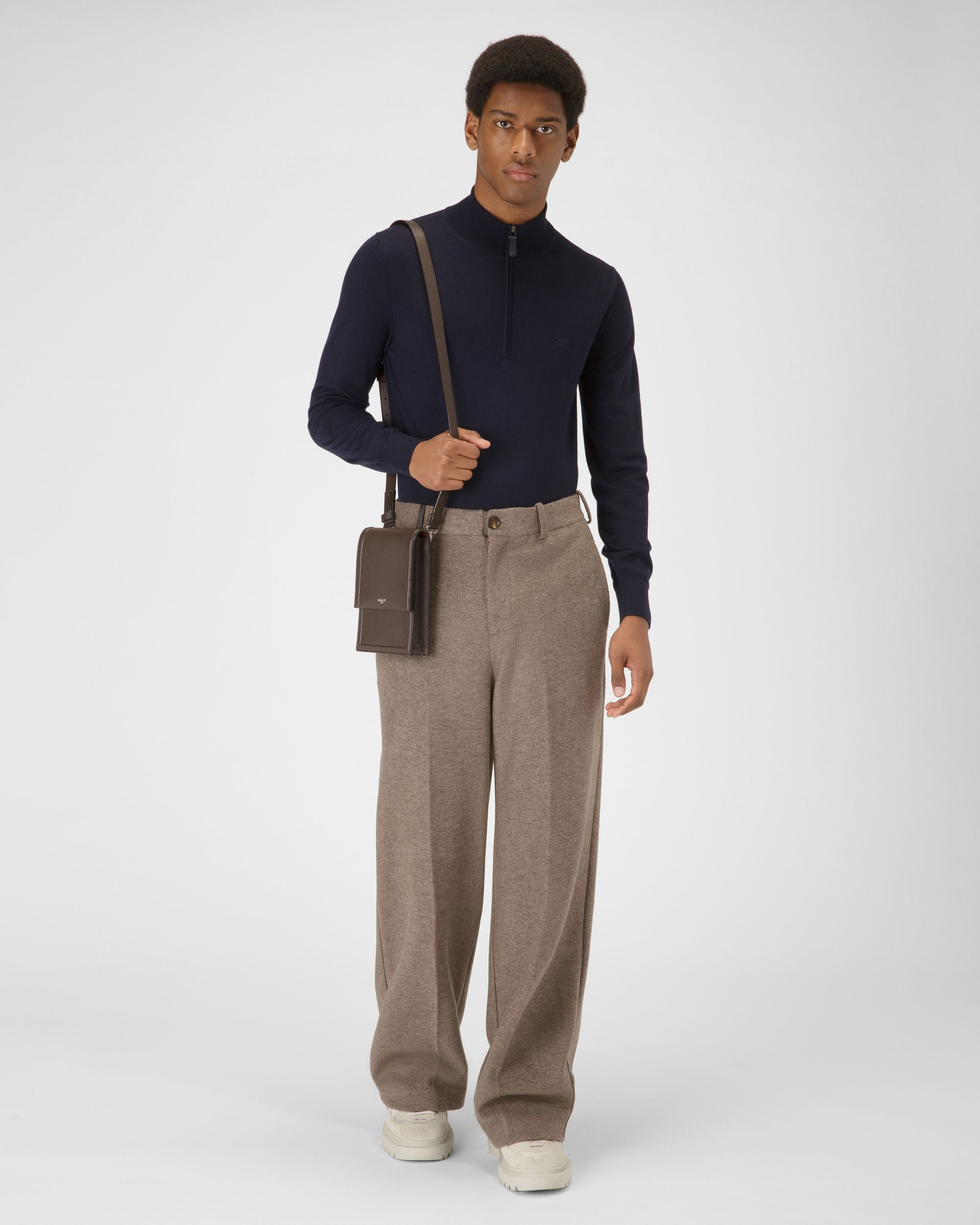 Maglione In Lana Con Zip Corta - Uomo - Bally - 04