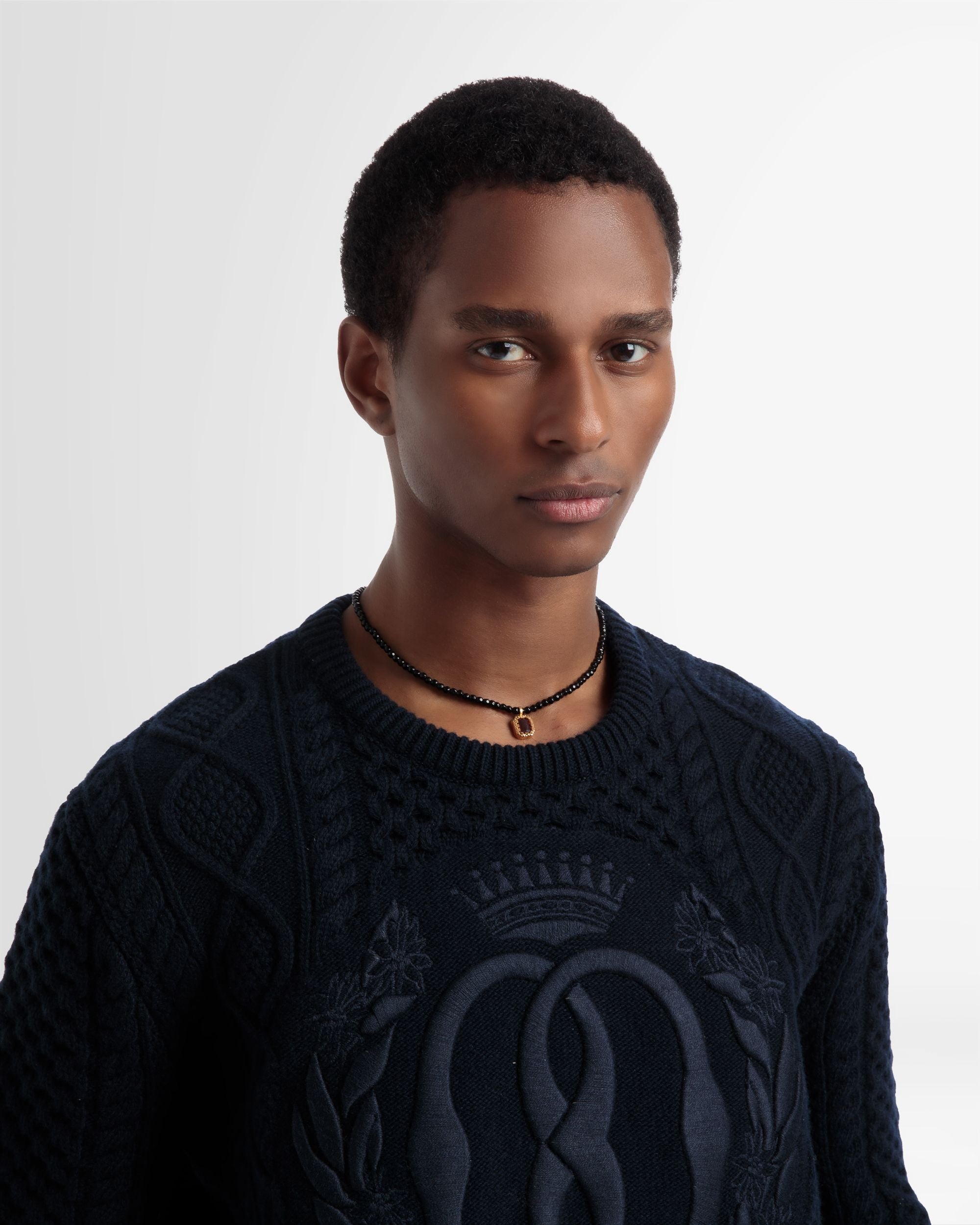 Maglione Girocollo Lavorato A Maglia In Lana Blu Navy - Uomo - Bally - 04