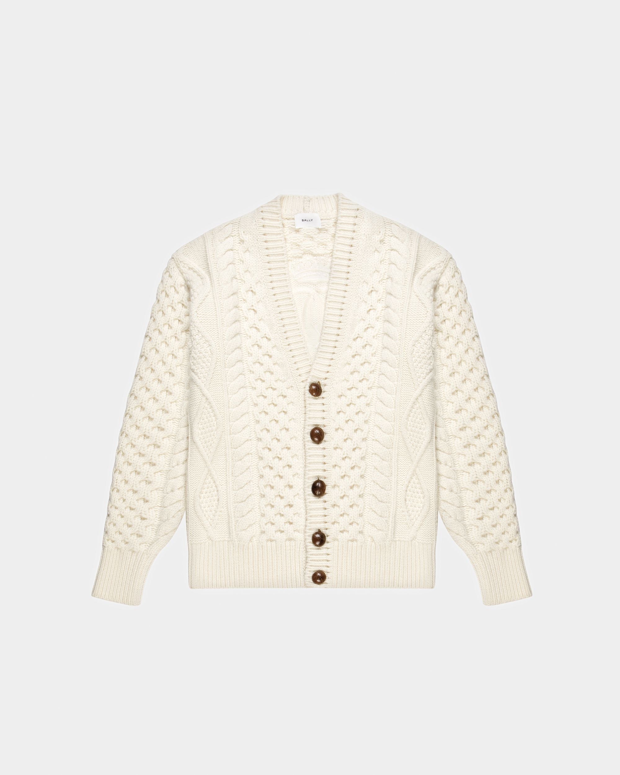 Cardigan Con Scollo A V Lavorato A Maglia - Uomo - Bally - 01