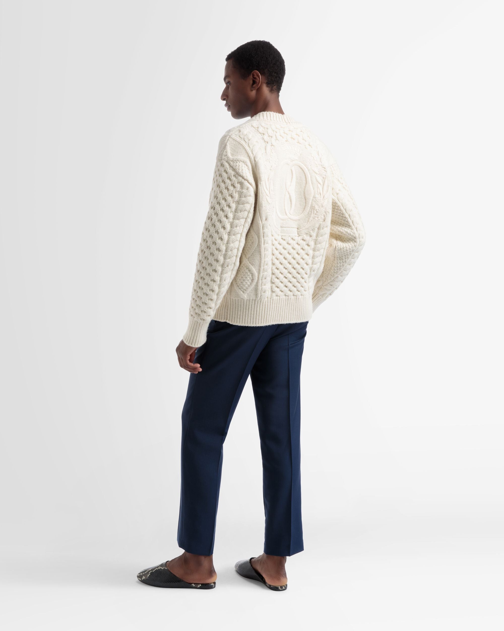Cardigan Con Scollo A V Lavorato A Maglia - Uomo - Bally - 06