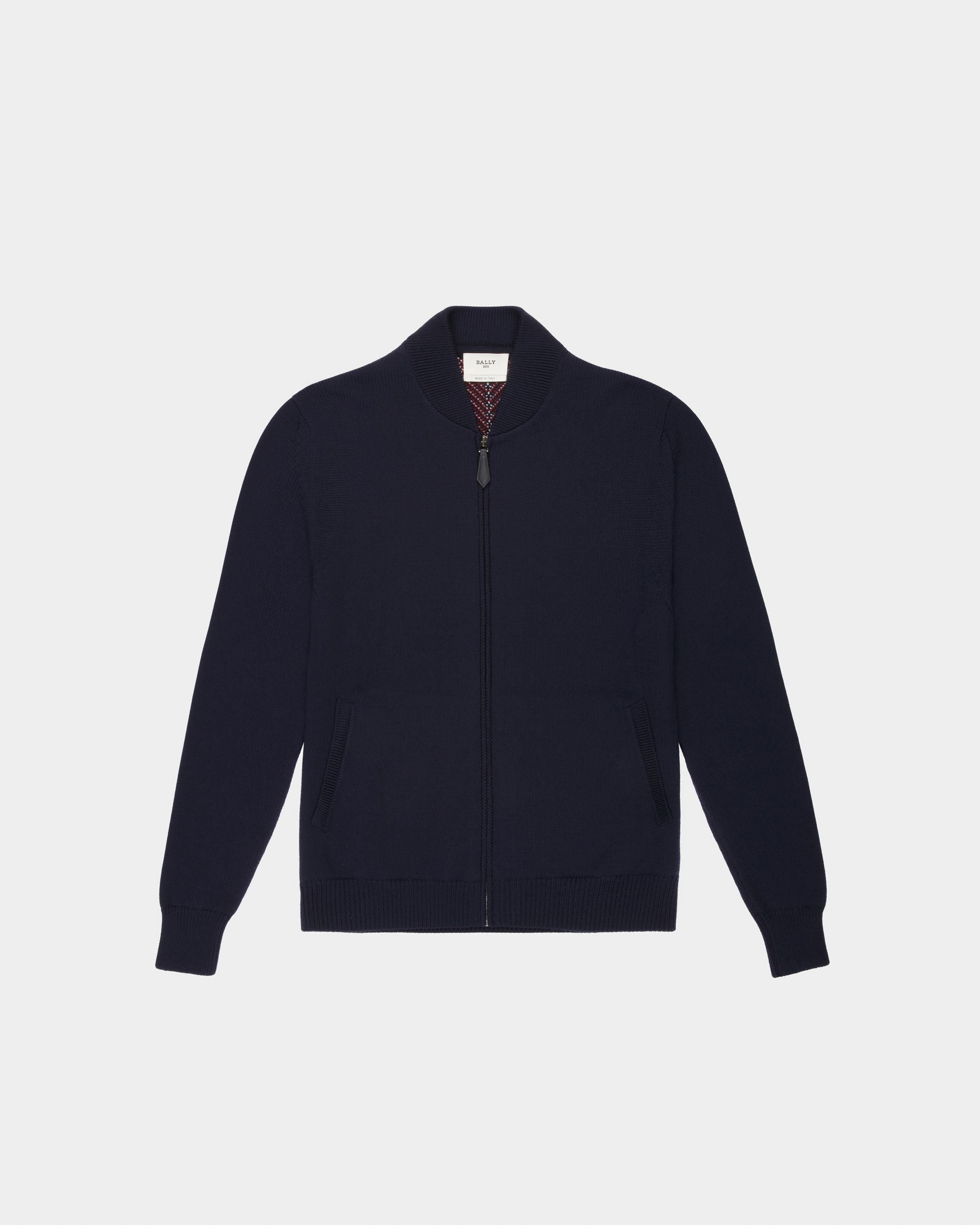 Cardigan A Righe Di Lana Blu Navy - Uomo - Bally - 04