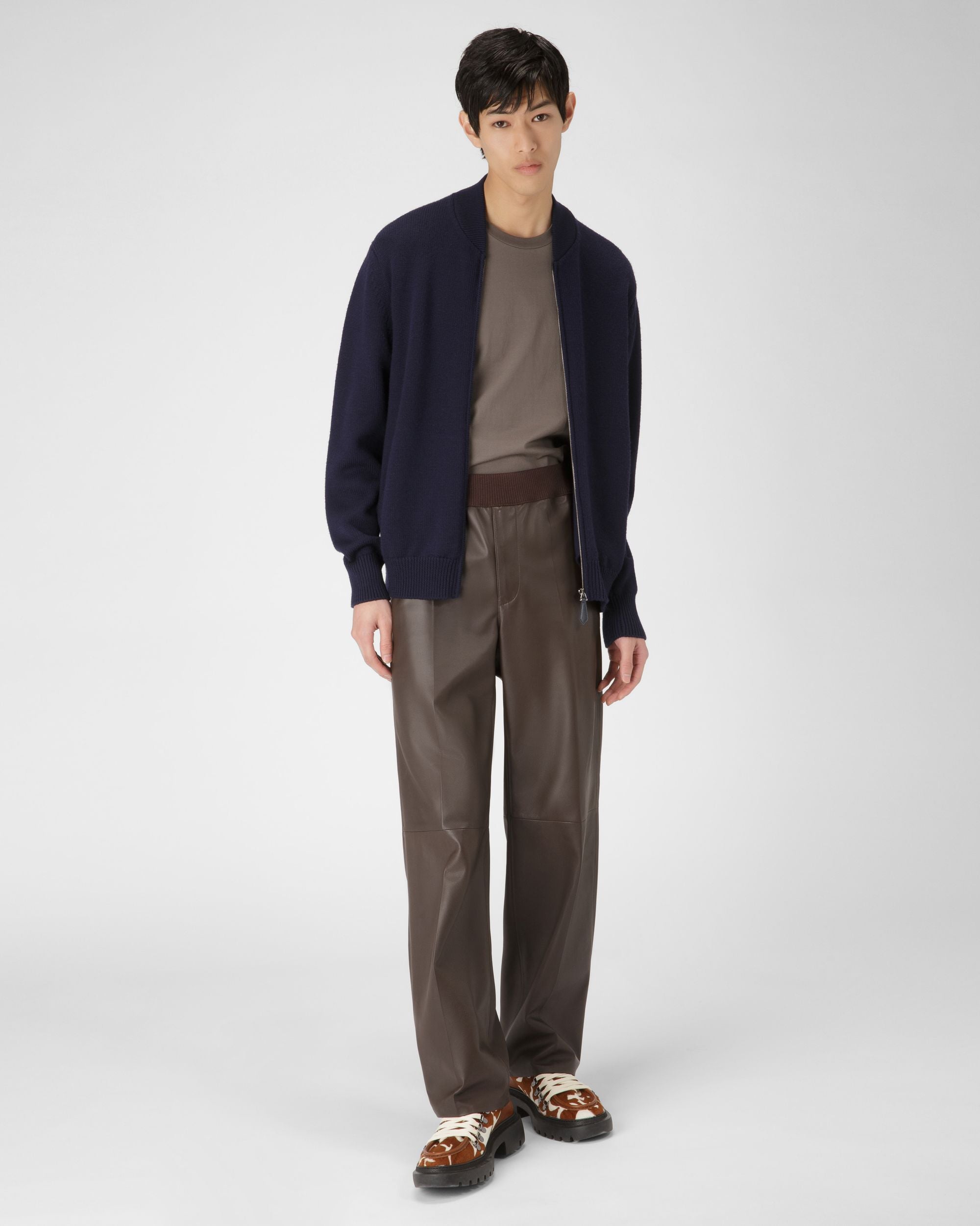 Cardigan A Righe Di Lana Blu Navy - Uomo - Bally - 05
