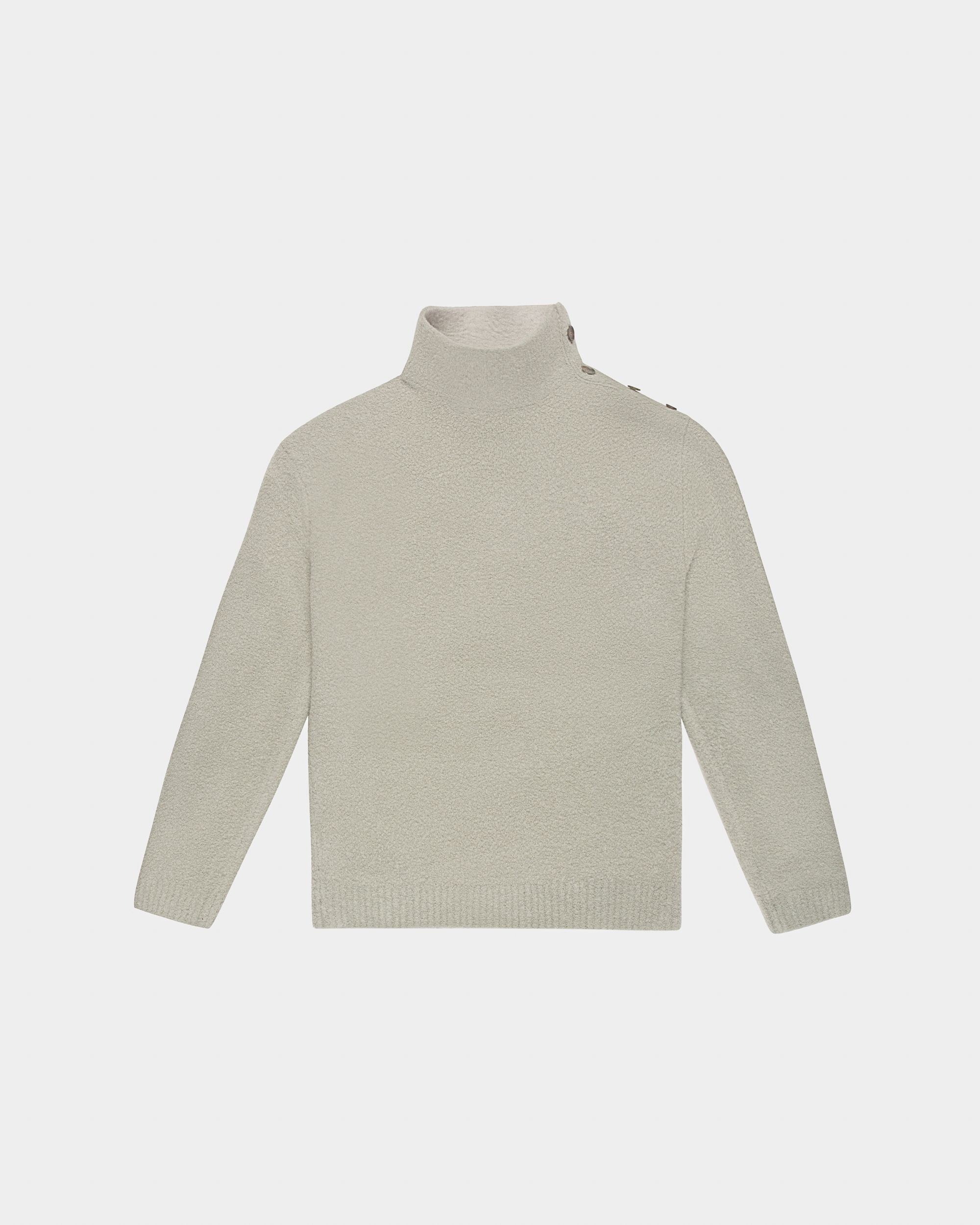Maglione Dolcevita Bouclé In Misto Lana Celeste - Uomo - Bally - 01