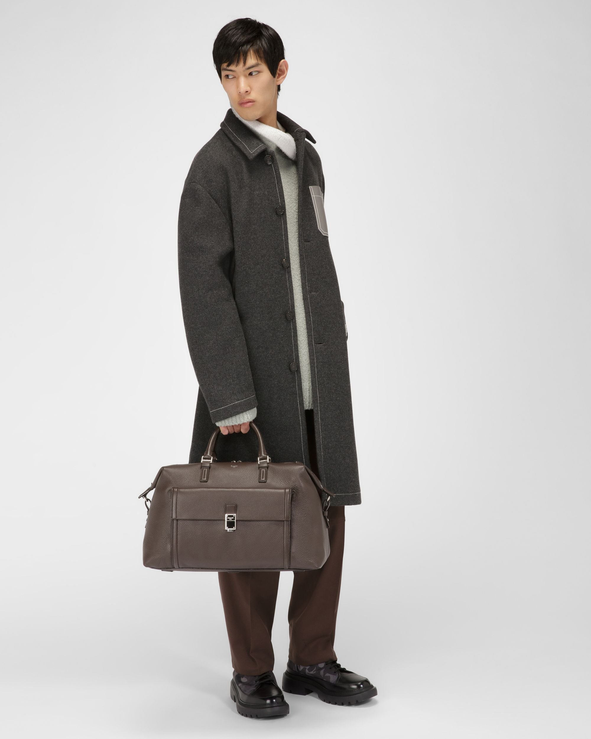 Maglione Dolcevita Bouclé In Misto Lana Celeste - Uomo - Bally - 05