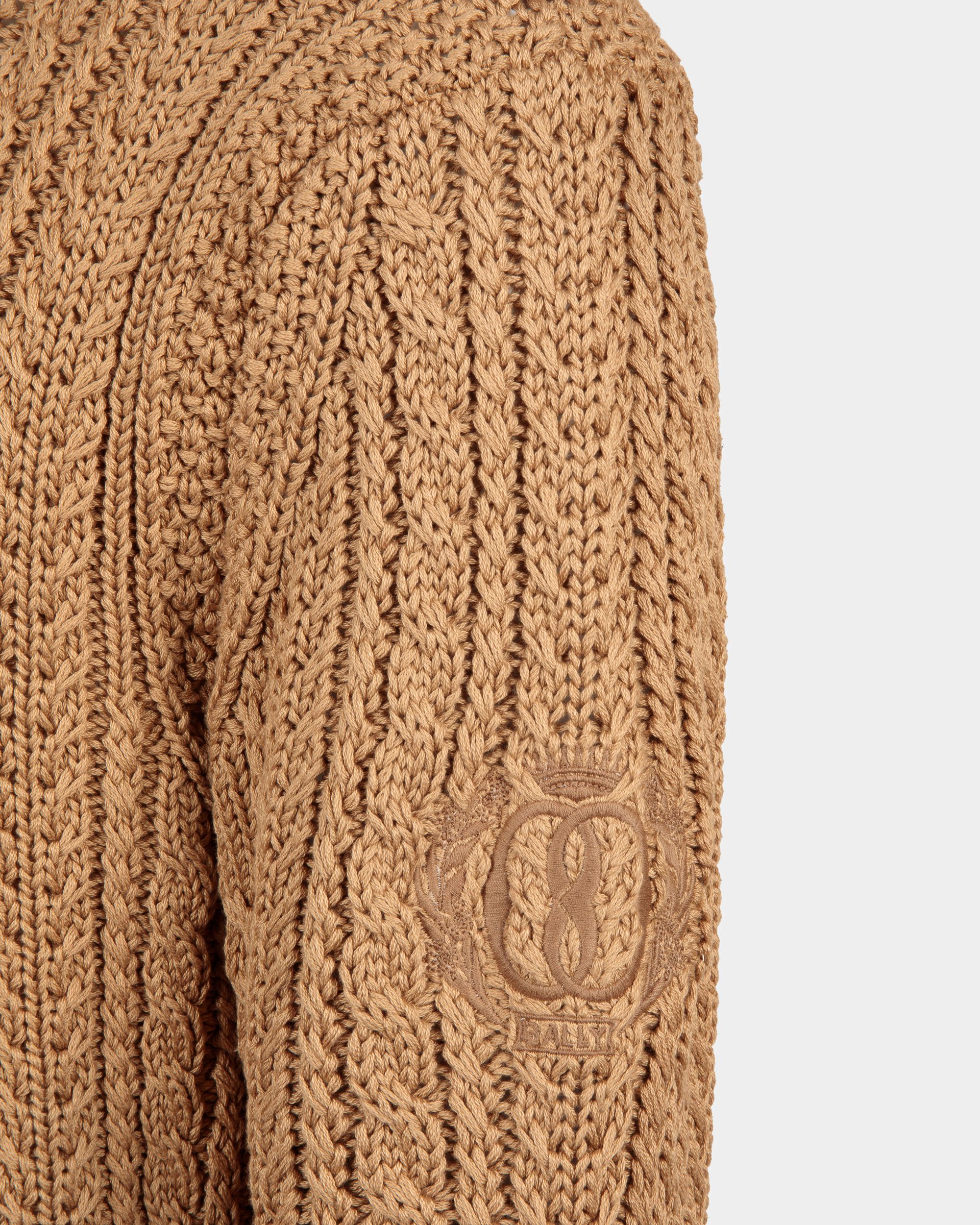 Maglione A Trecce In Cotone Color Cammello - Uomo - Bally - 02