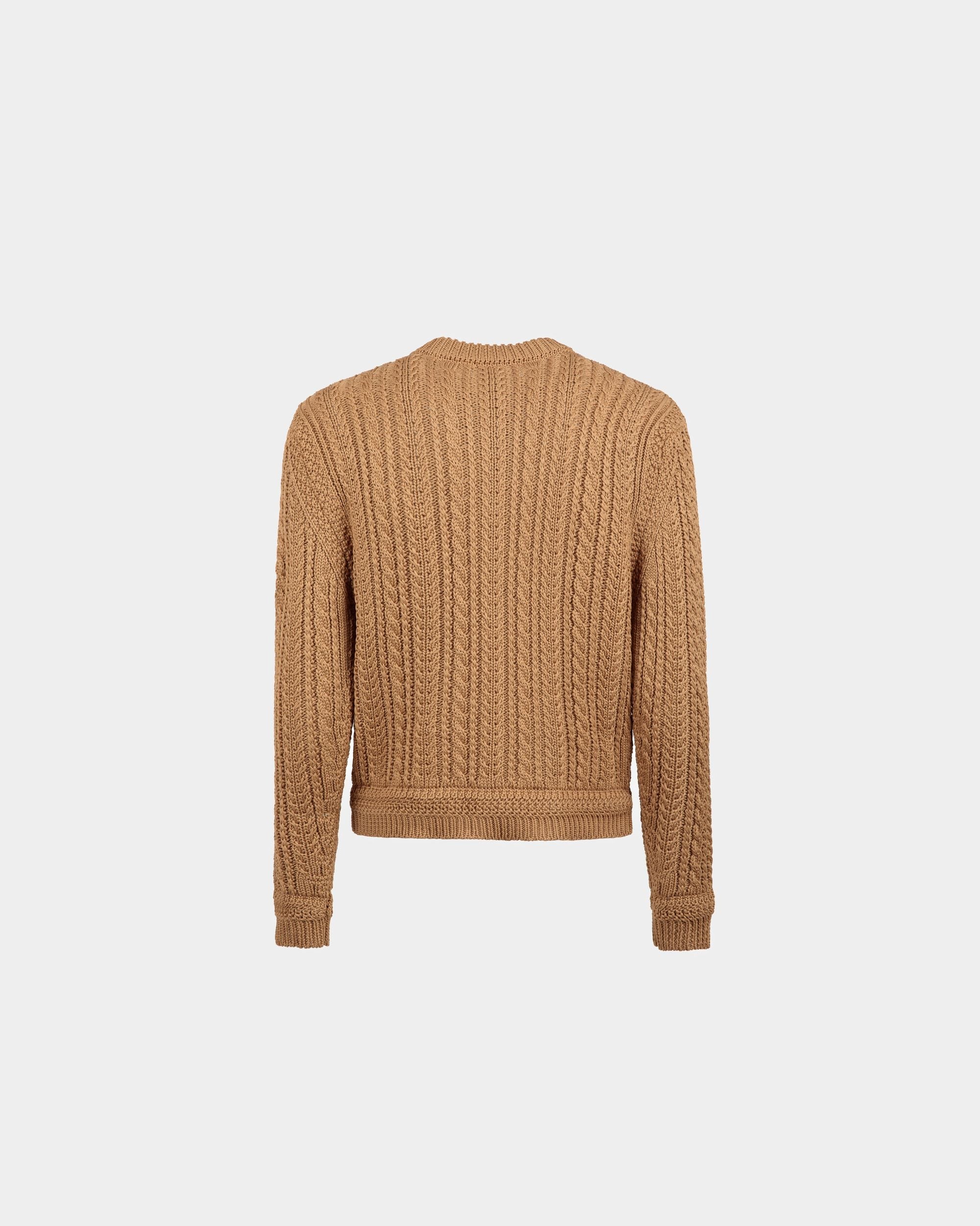 Maglione A Trecce In Cotone Color Cammello - Uomo - Bally - 03