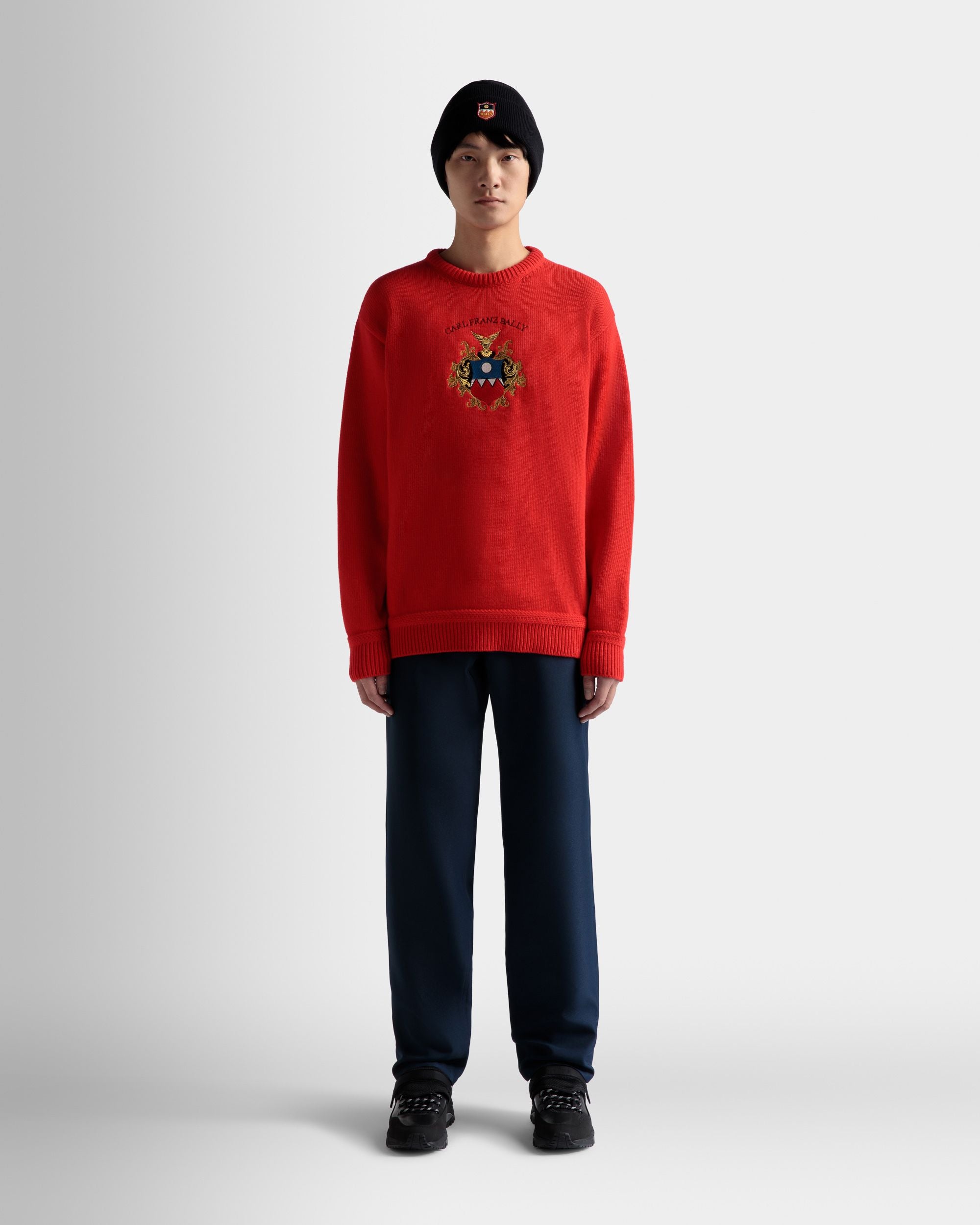 Maglione In Lana Rossa - Uomo - Bally - 02