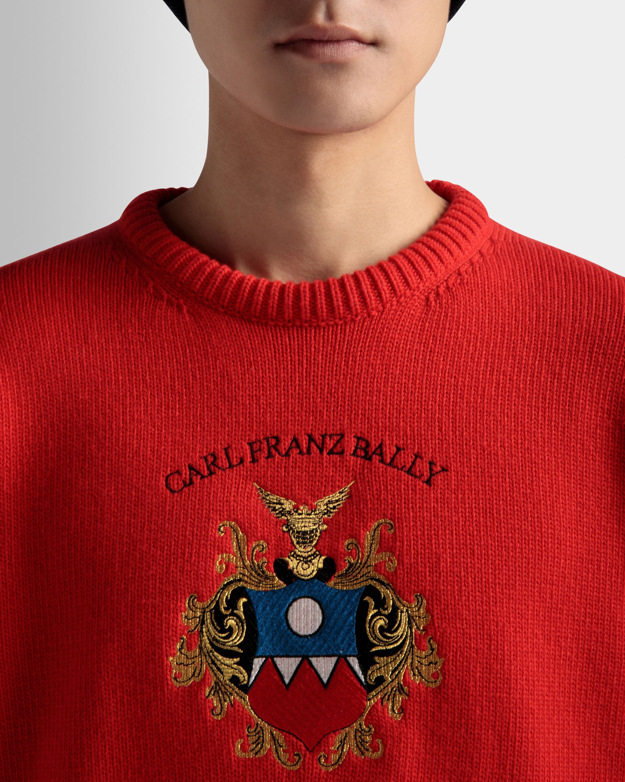 Maglione In Lana Rossa - Uomo - Bally - 04