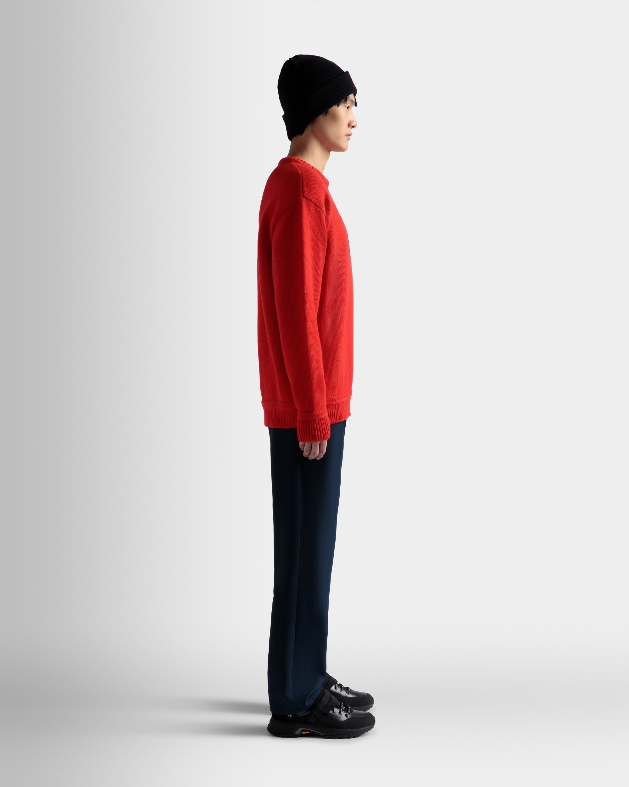 Maglione In Lana Rossa - Uomo - Bally - 05