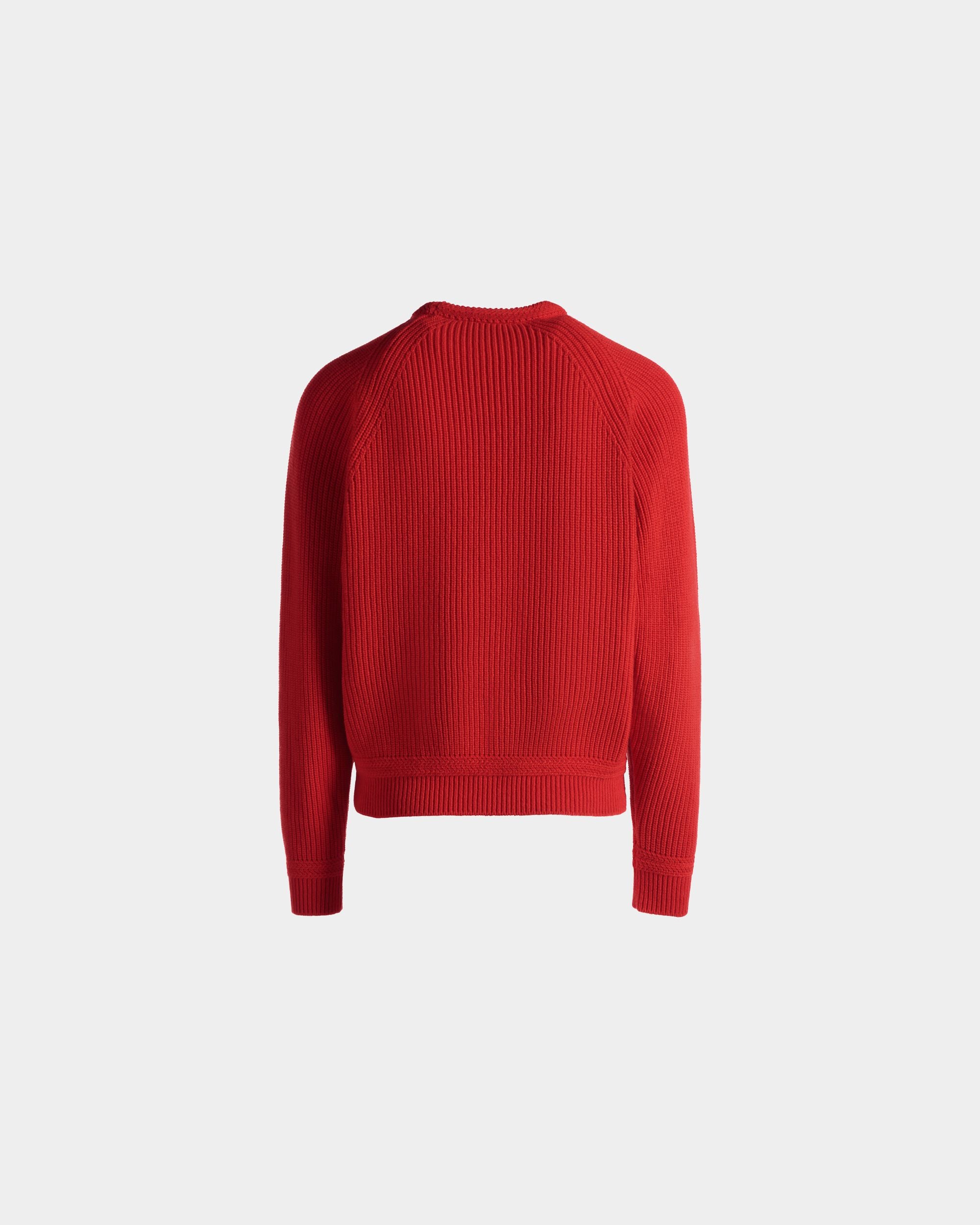 Pullover Girocollo In Lana Candy Red Con Logo Bally Crest - Uomo - Bally - 09