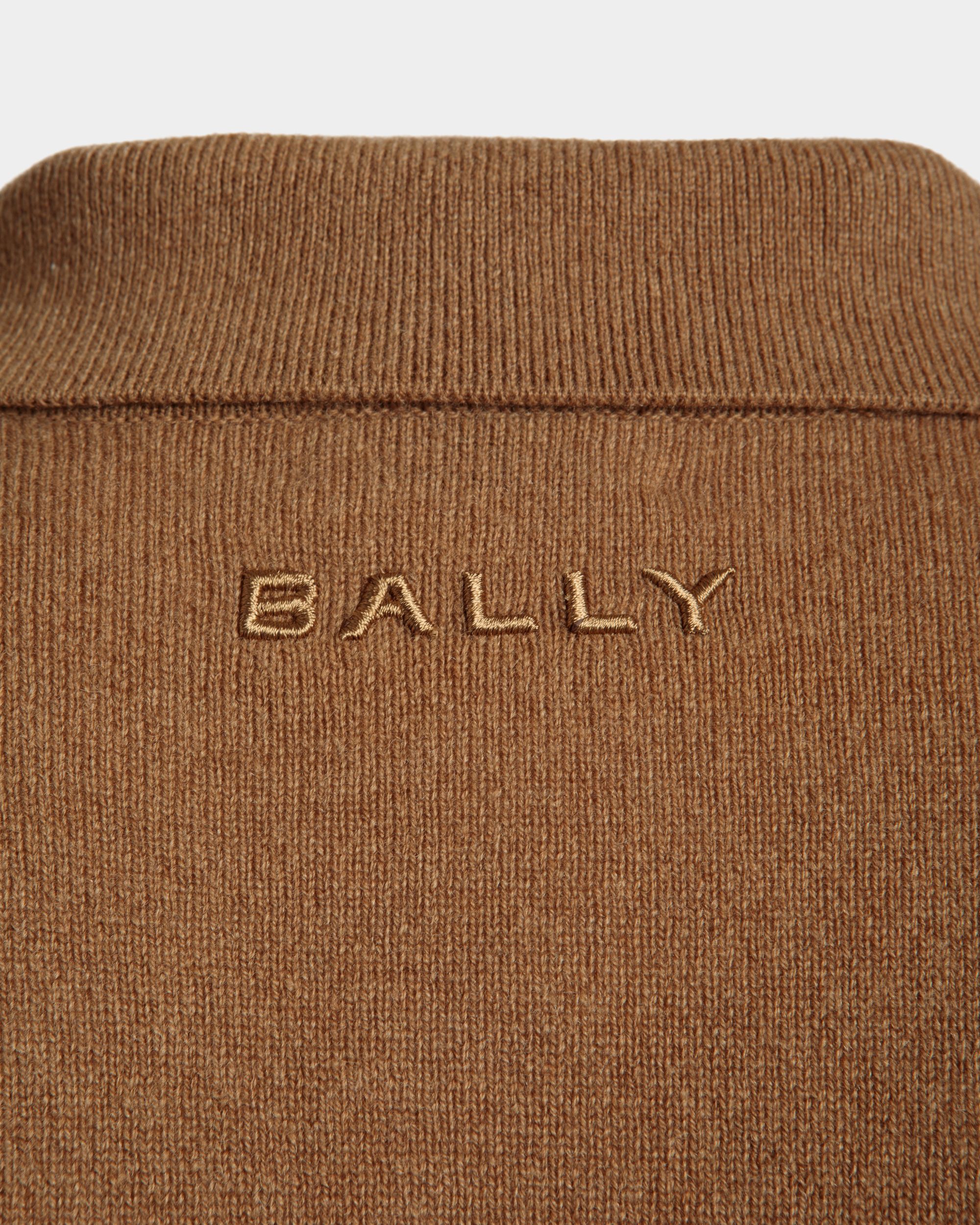 Camicia A Maniche Lunghe In Cashmere Marrone Con Logo - Uomo - Bally - 04