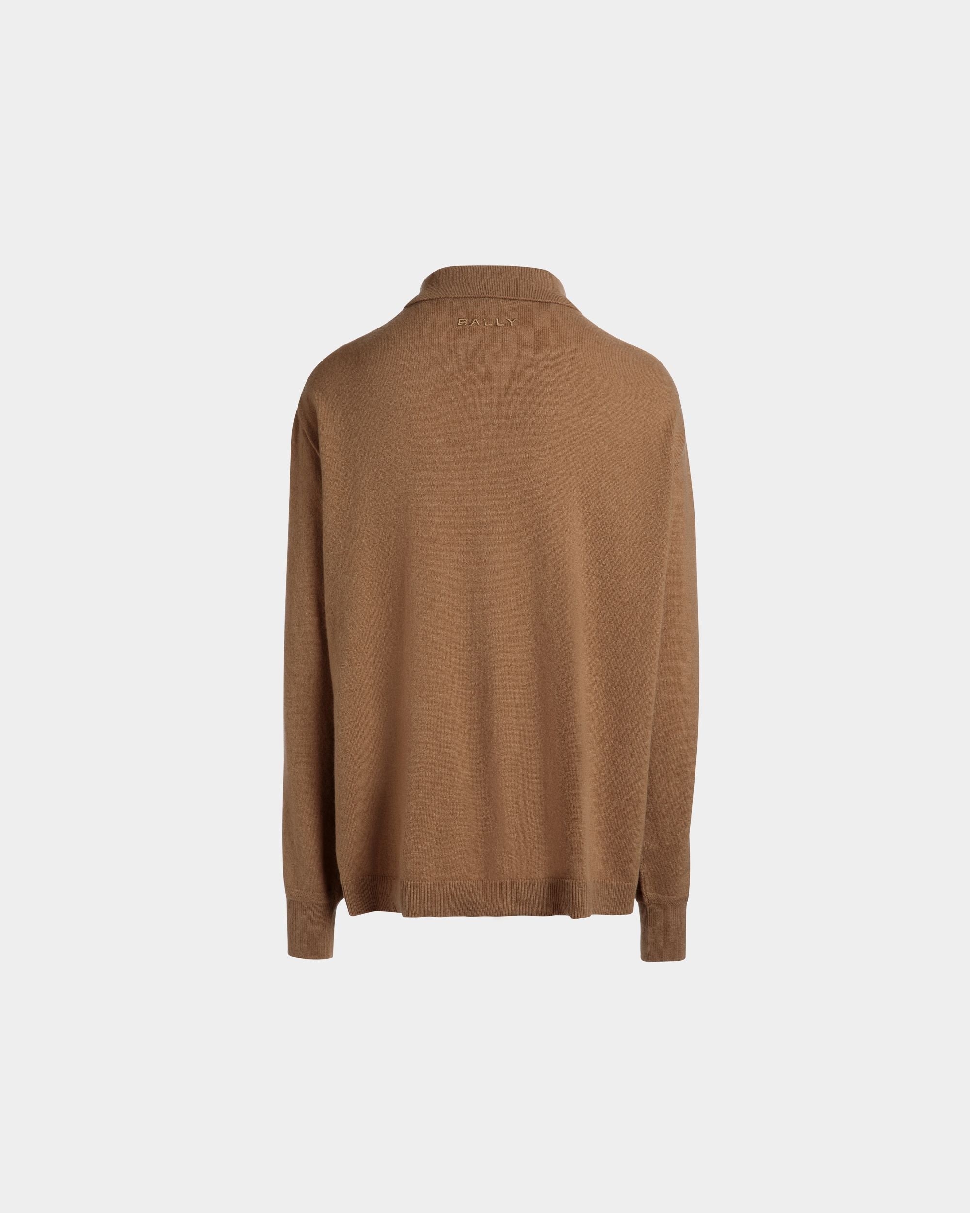Camicia A Maniche Lunghe In Cashmere Marrone Con Logo - Uomo - Bally - 07