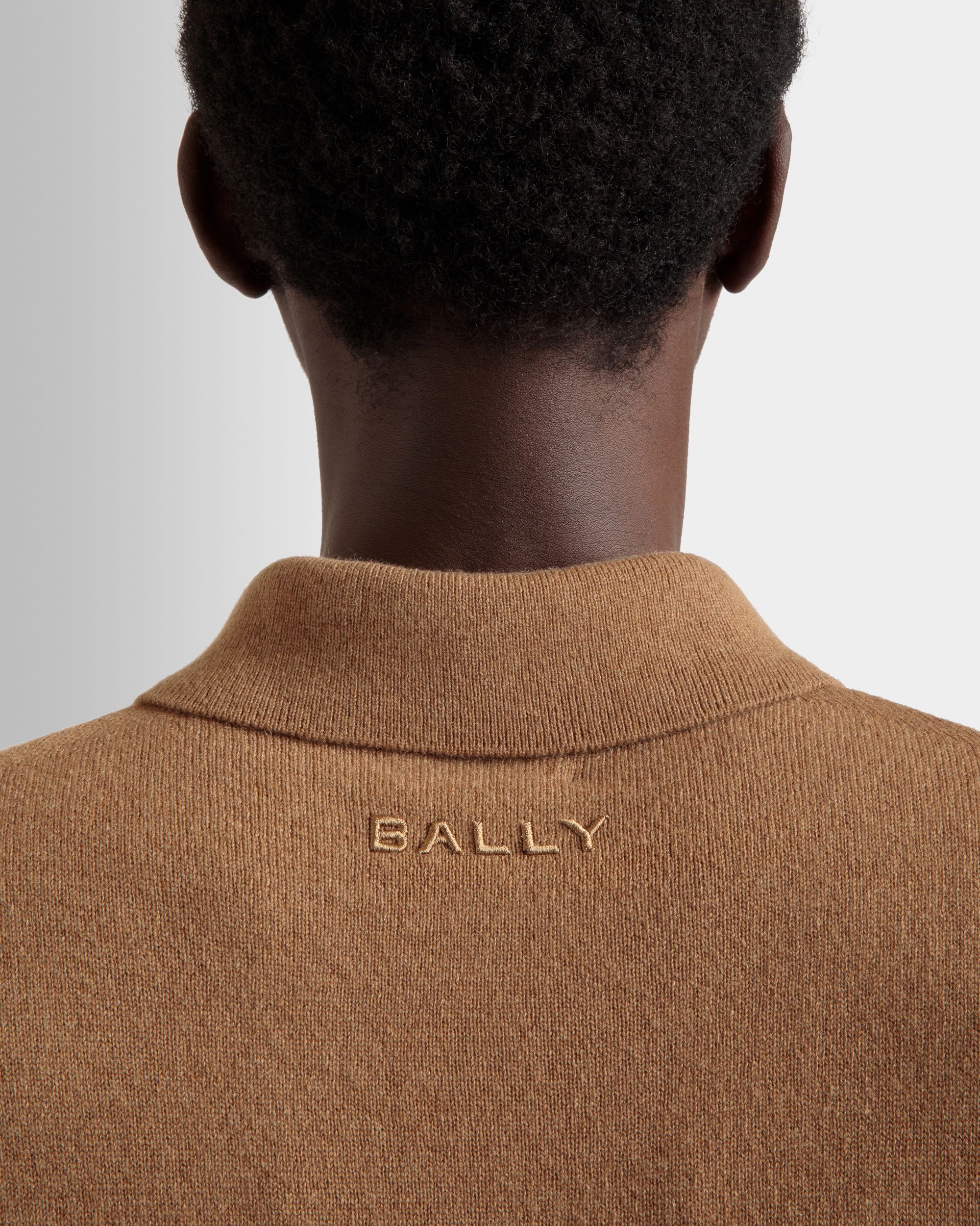 Camicia A Maniche Lunghe In Cashmere Marrone Con Logo - Uomo - Bally - 09