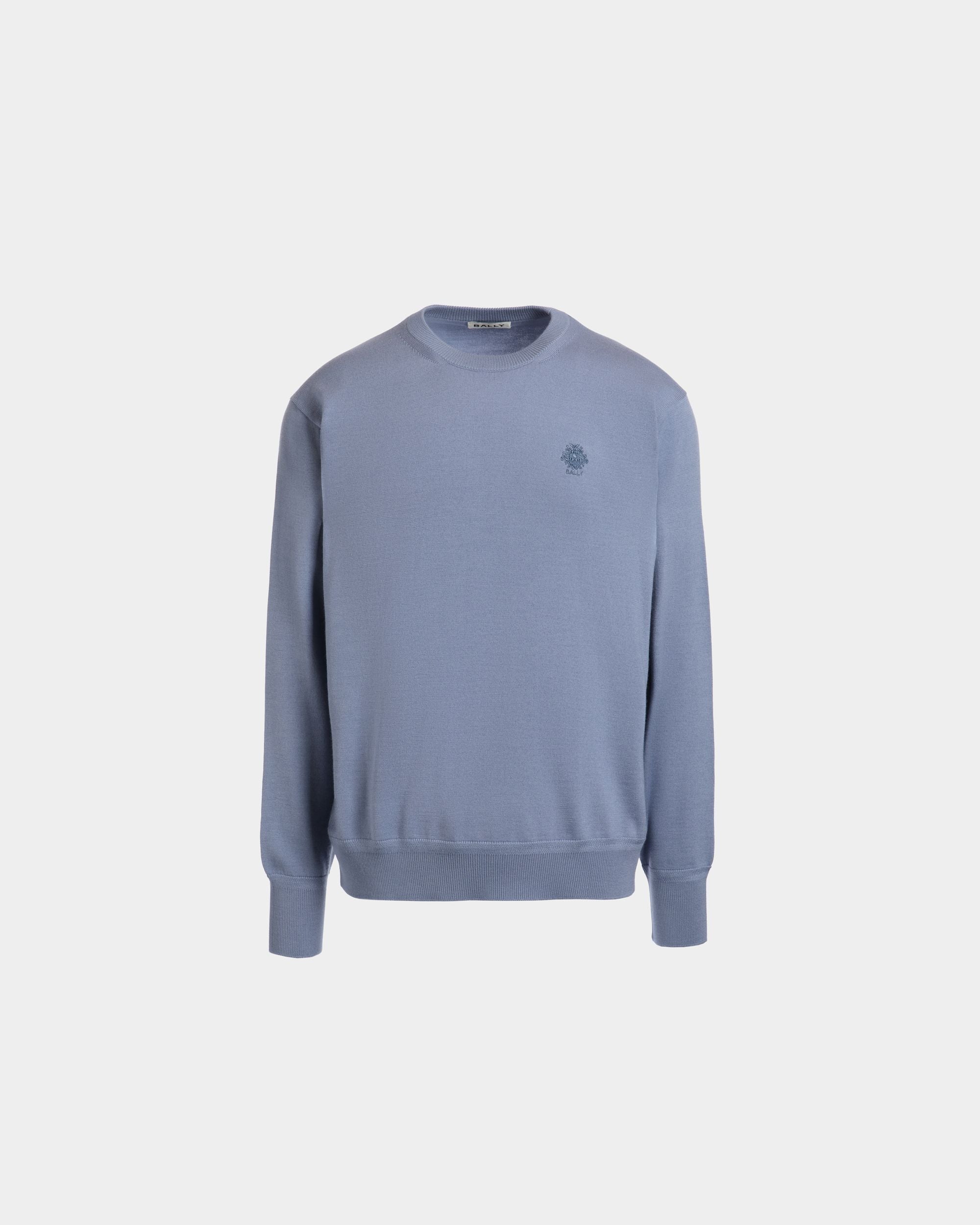 Pullover Girocollo In Misto Lana E Cashmere Light Blue - Uomo - Bally - 01