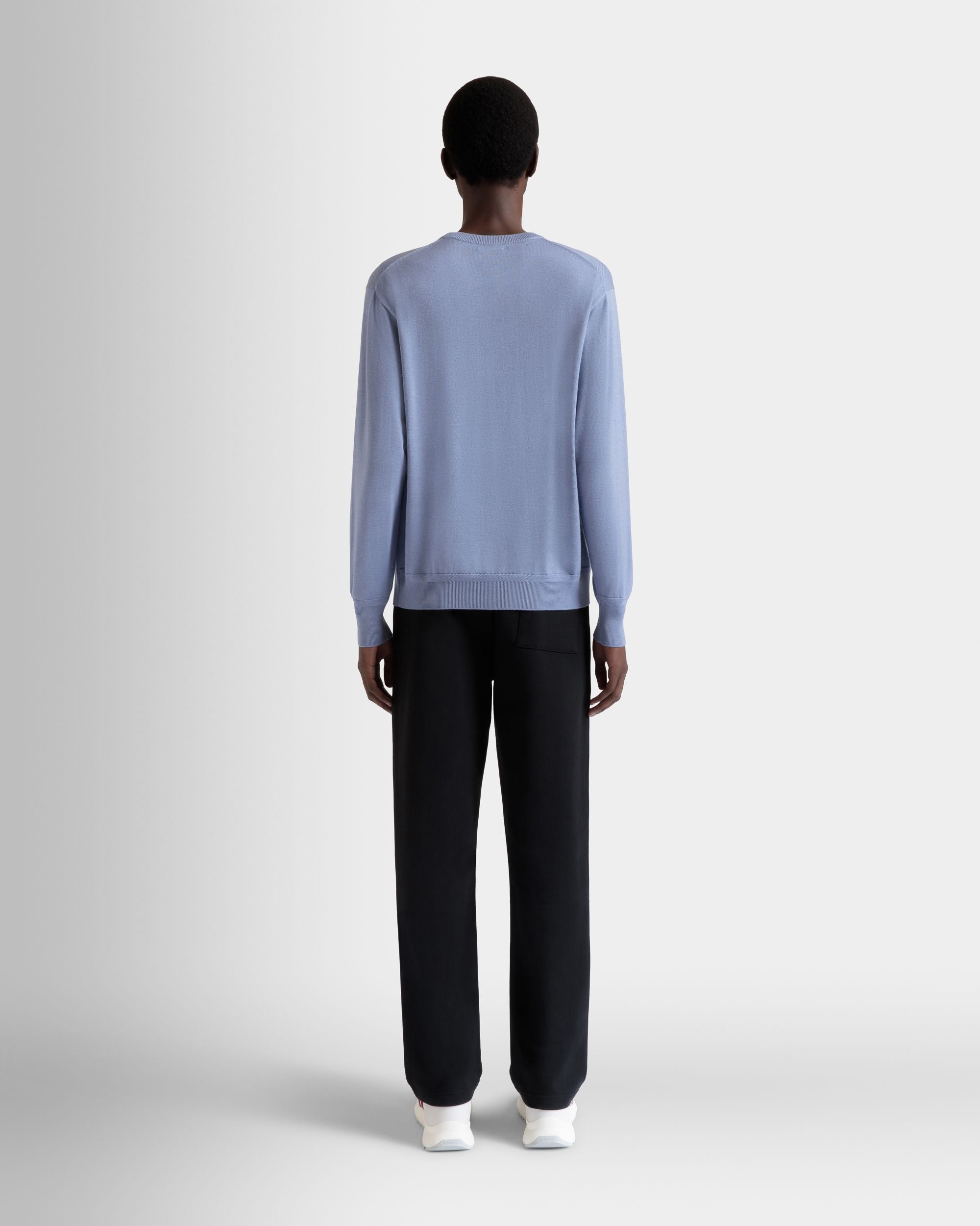 Pullover Girocollo In Misto Lana E Cashmere Light Blue - Uomo - Bally - 06
