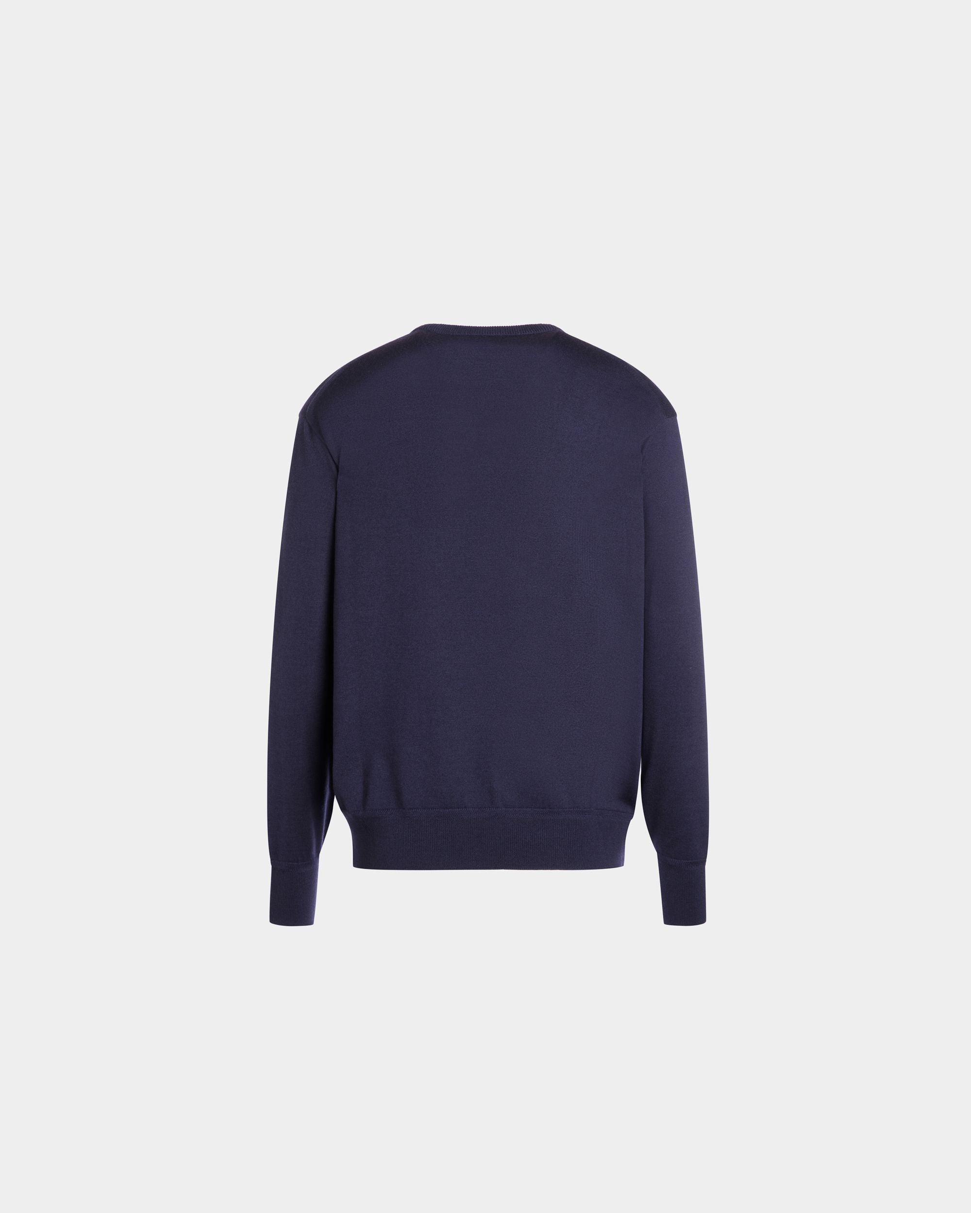 Pullover Girocollo In Misto Lana E Cashmere Navy Blue - Uomo - Bally - 04