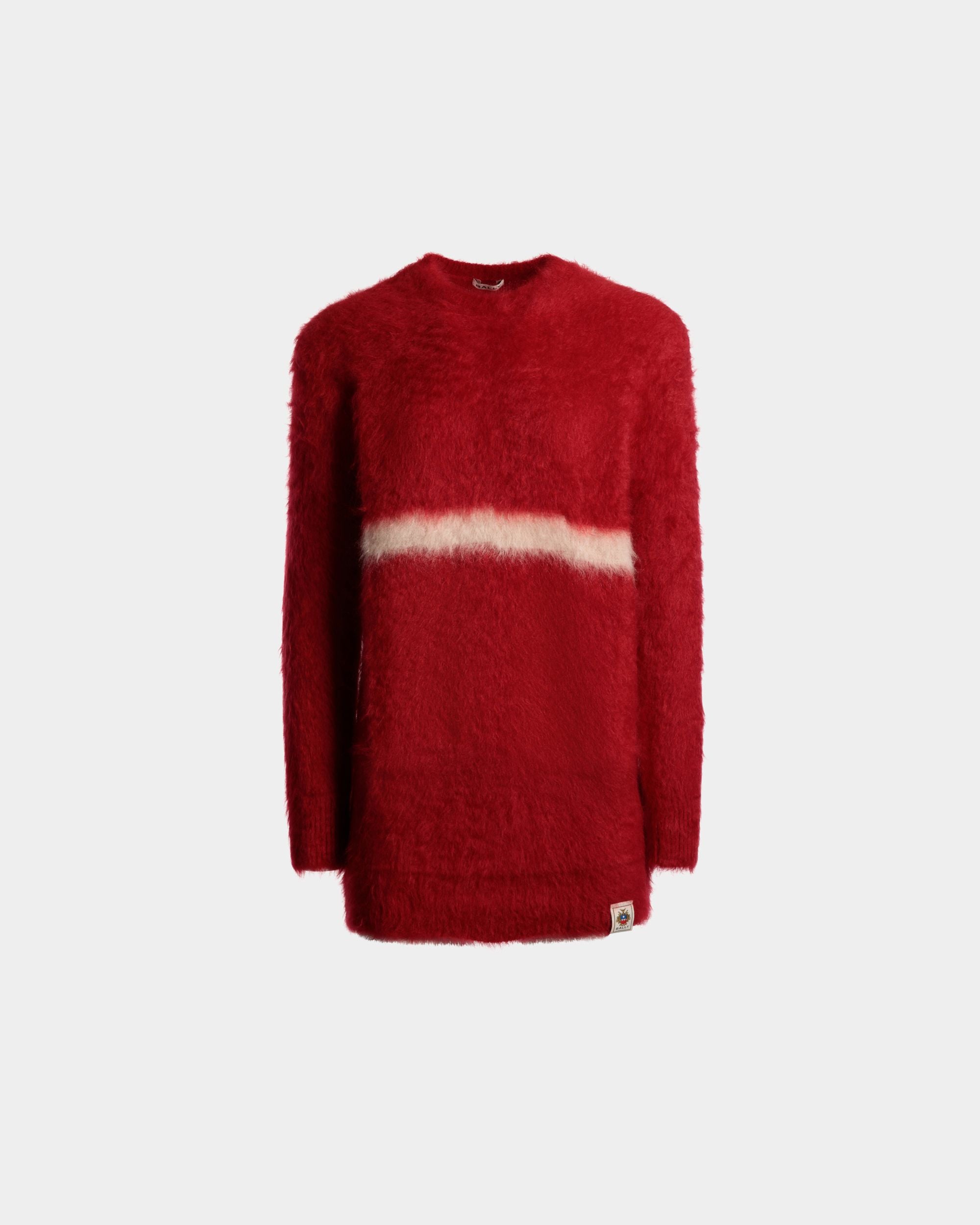 Pullover Girocollo In Seta E Mohair Rosso - Uomo - Bally - 01