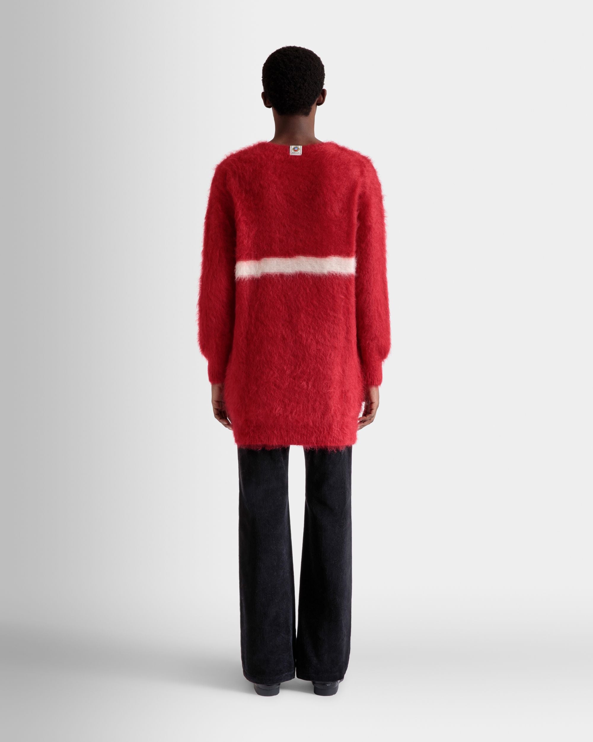 Pullover Girocollo In Seta E Mohair Rosso - Uomo - Bally - 06