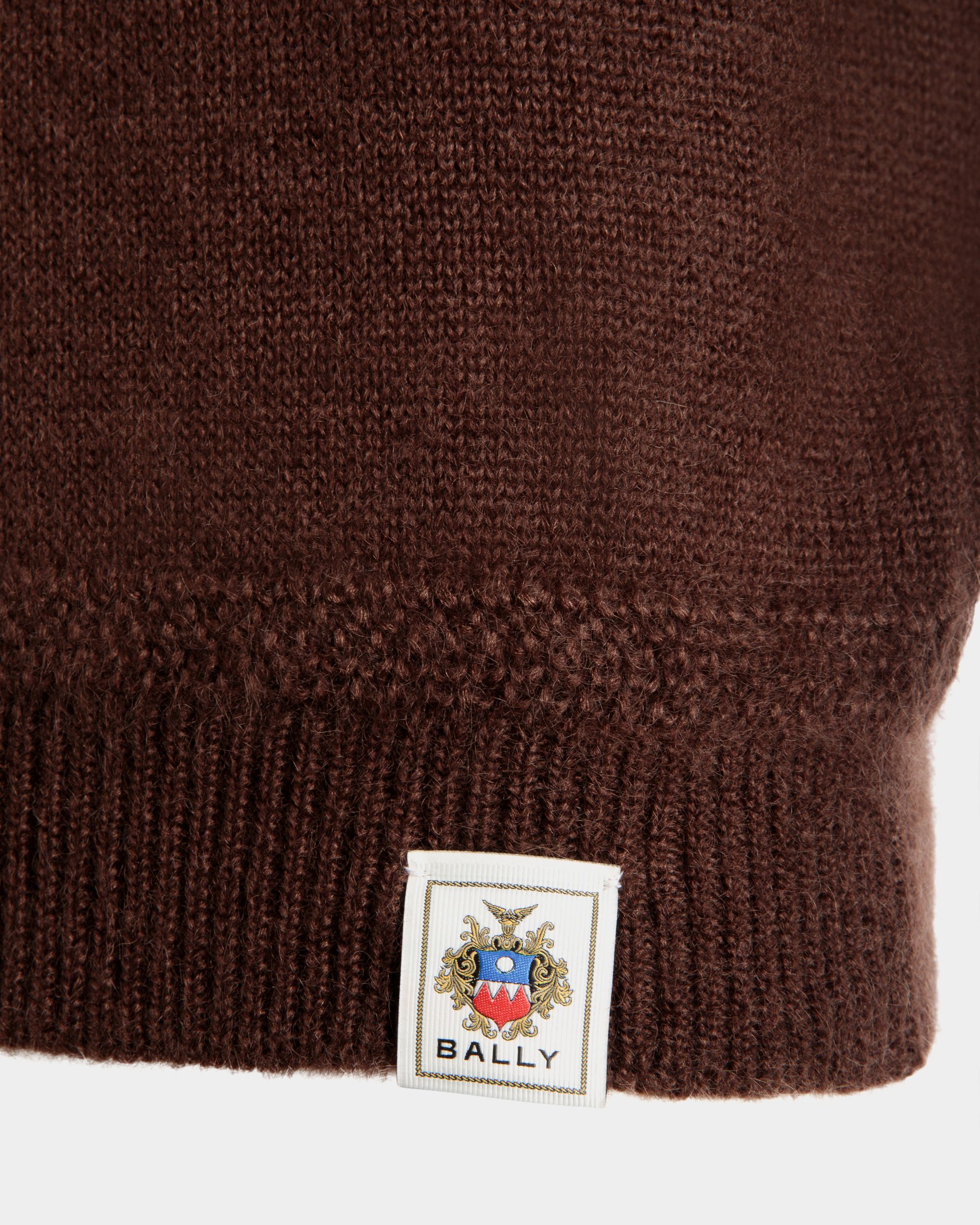 Pullover Girocollo In Mohair E Seta Marrone - Uomo - Bally - 04