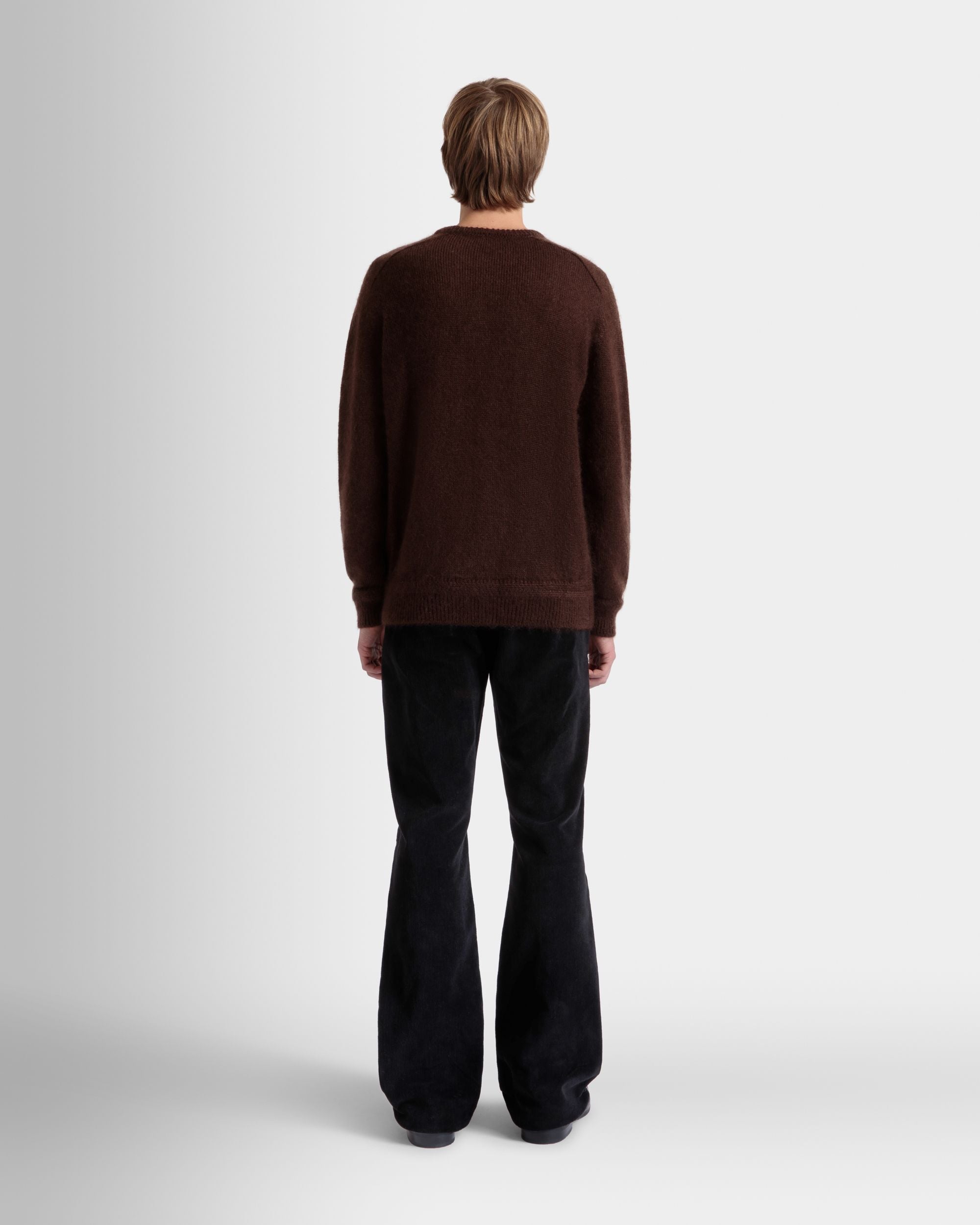Pullover Girocollo In Mohair E Seta Marrone - Uomo - Bally - 06