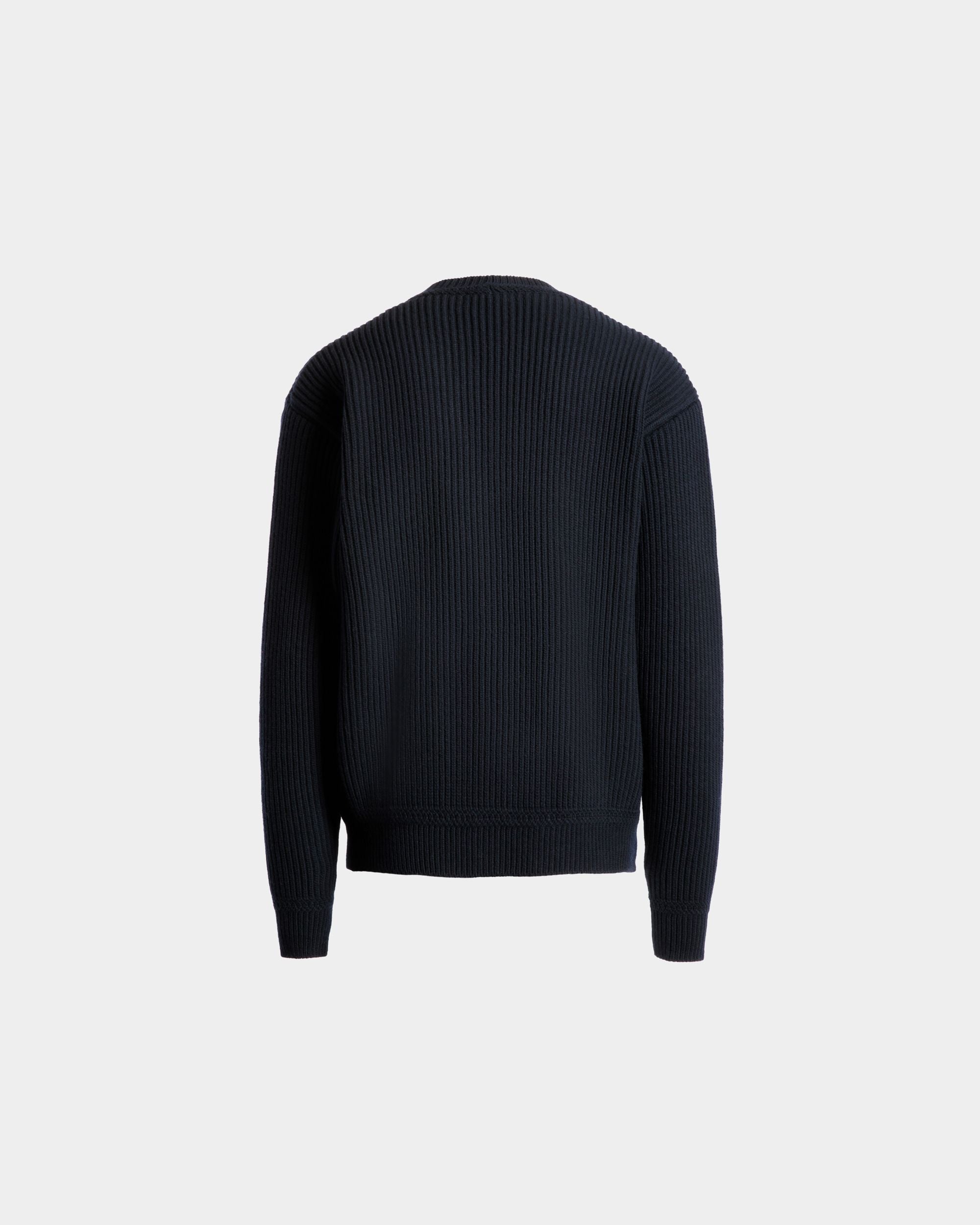 Cardigan In Lana Navy Blue - Uomo - Bally - 03