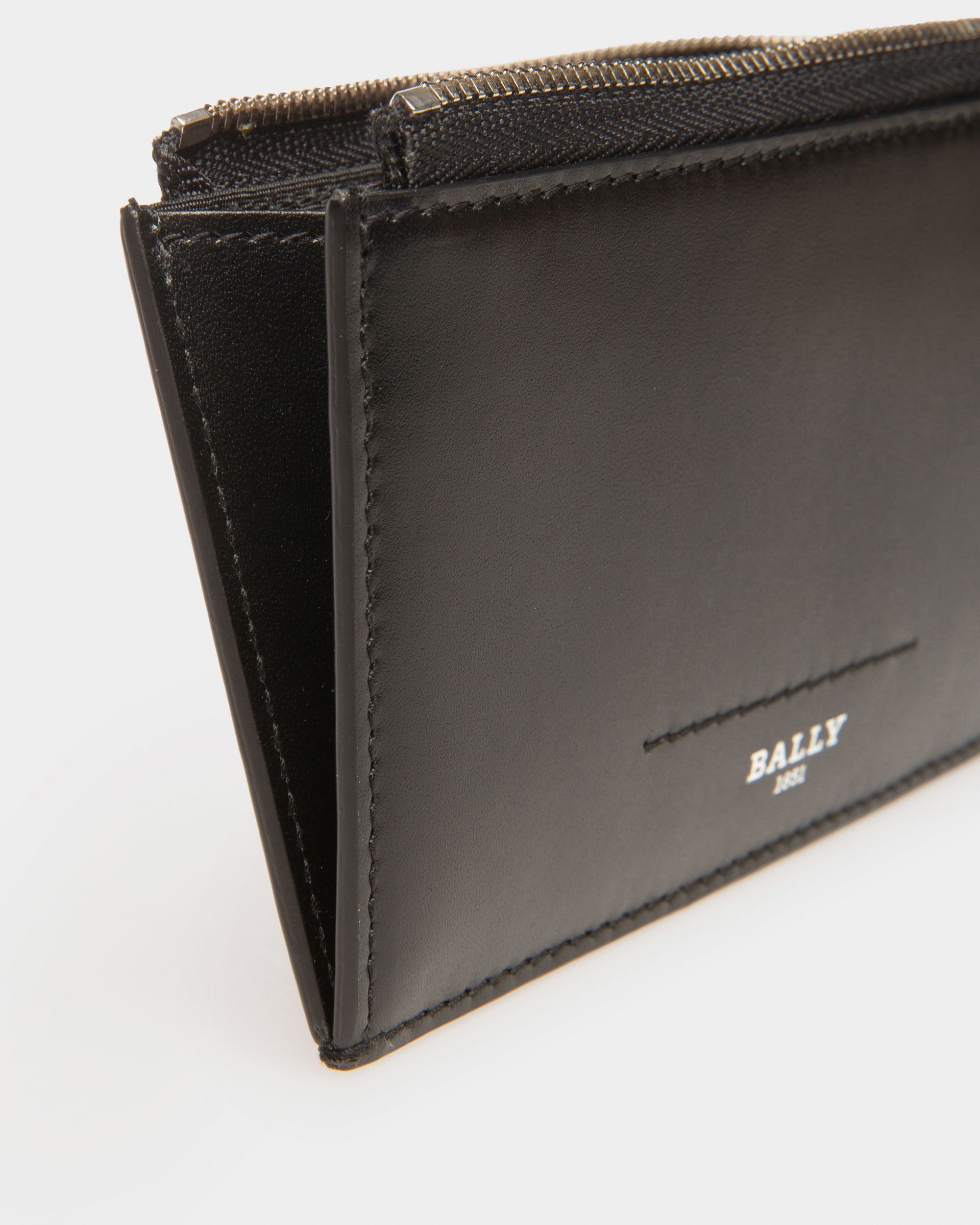 Scord Portatessere In Pelle Nera - Uomo - Bally - 04